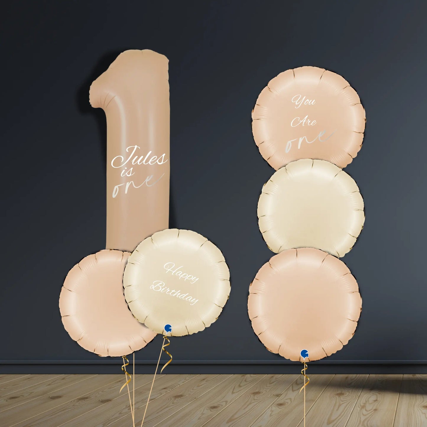 Neutral 1st Birthday Balloon Bundle | Personalised Set | The Party Hut Cheltenham