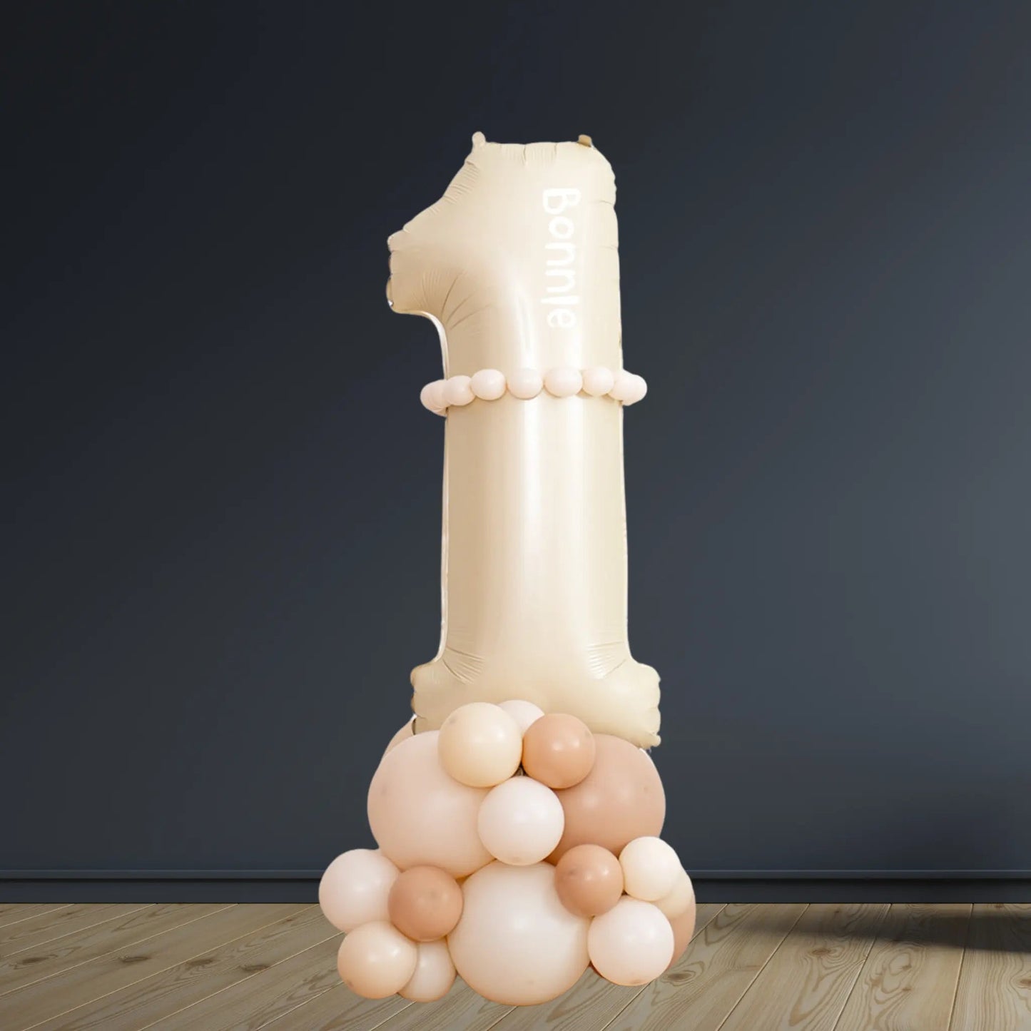 Neutral Number 1 Balloon Stack with Name | Balloon Package | The Party Hut Cheltenham