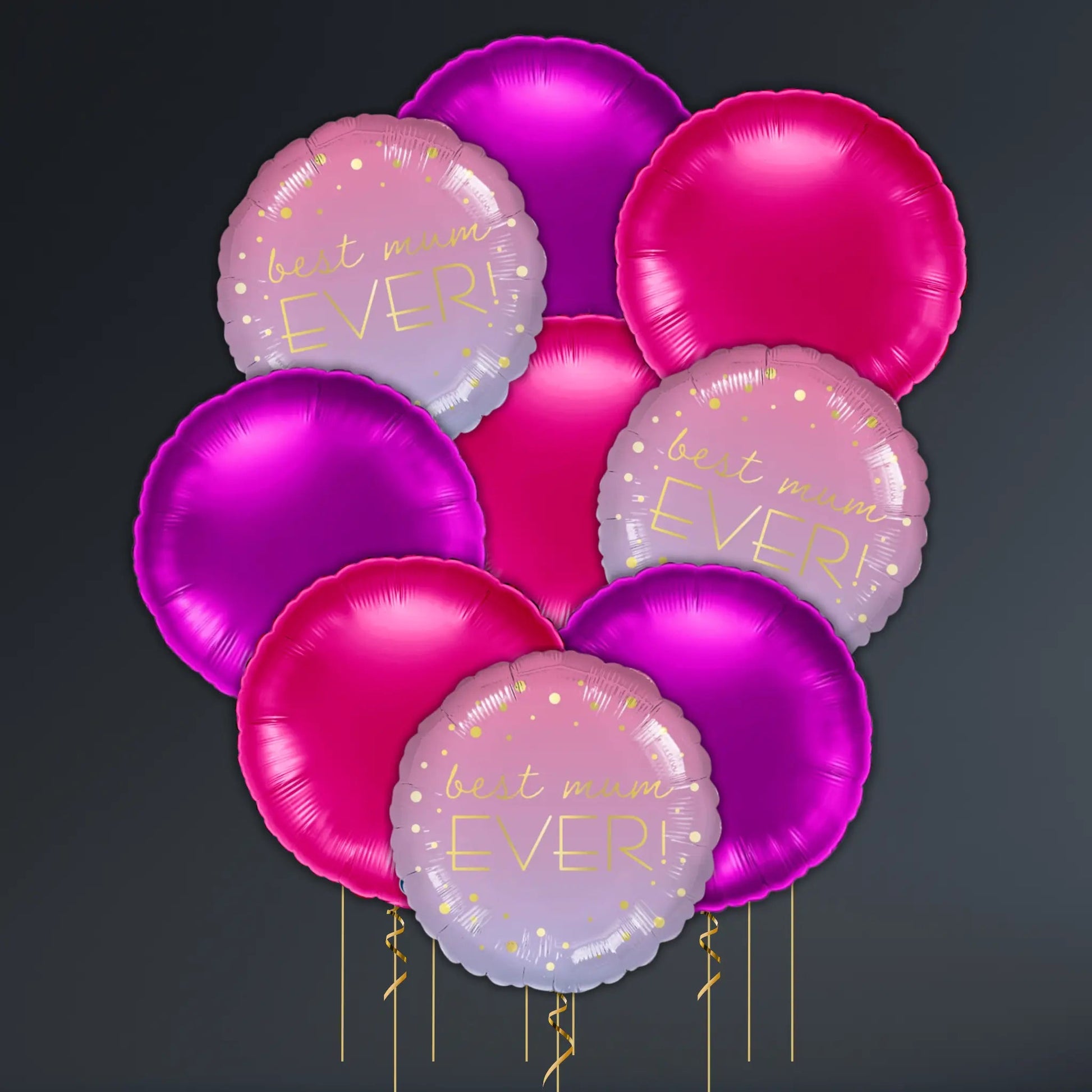 Ombre Mother’s Day Balloon – Best Mum Ever! Helium-Filled & Weighted