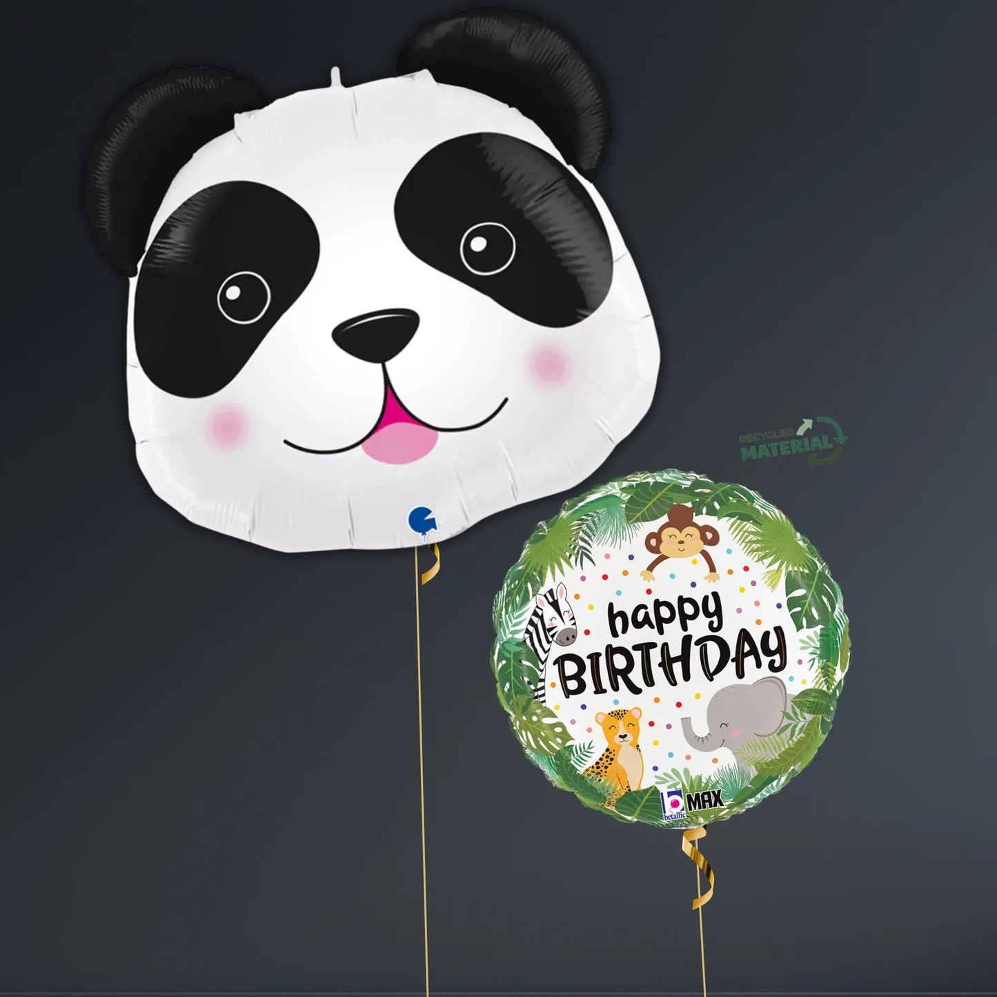 Panda & Jungle Animal Birthday Balloon Package – Recycled Foil | The Party Hut Cheltenham