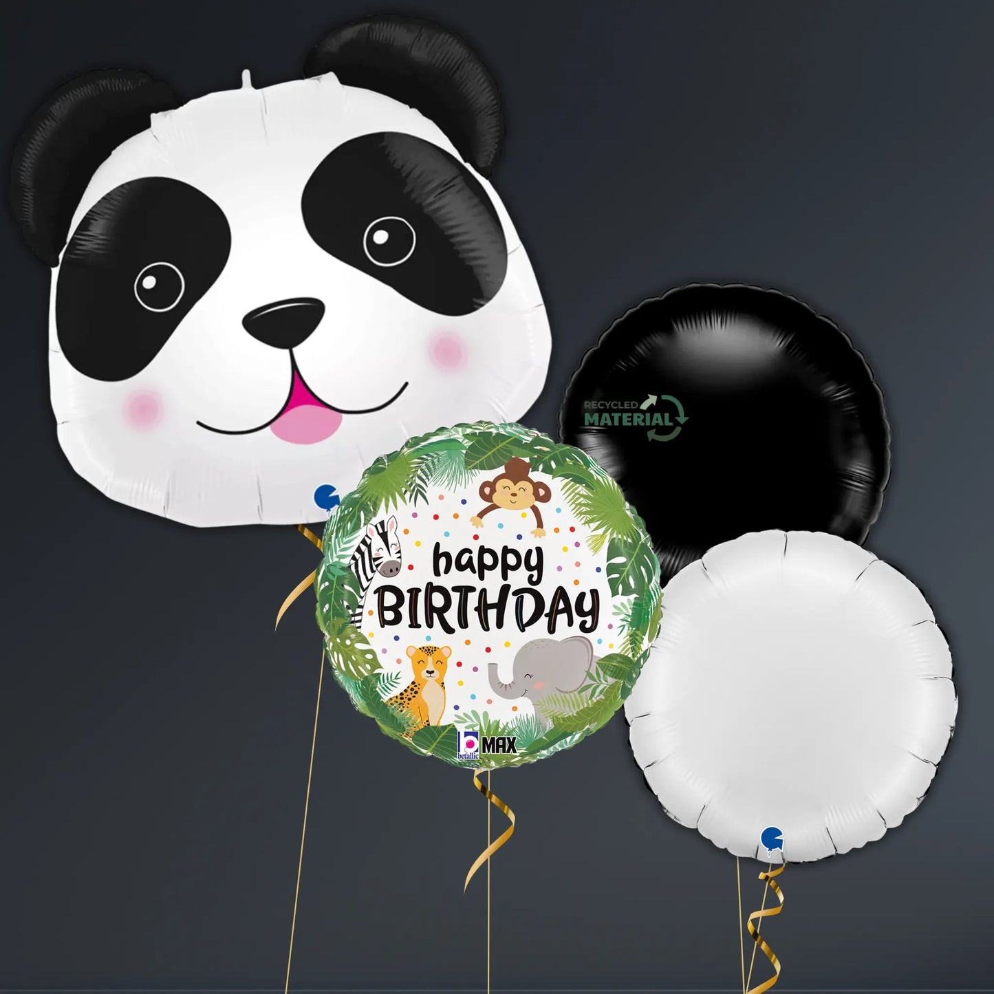 Panda & Jungle Animal Birthday Balloon Package – Recycled Foil | The Party Hut Cheltenham