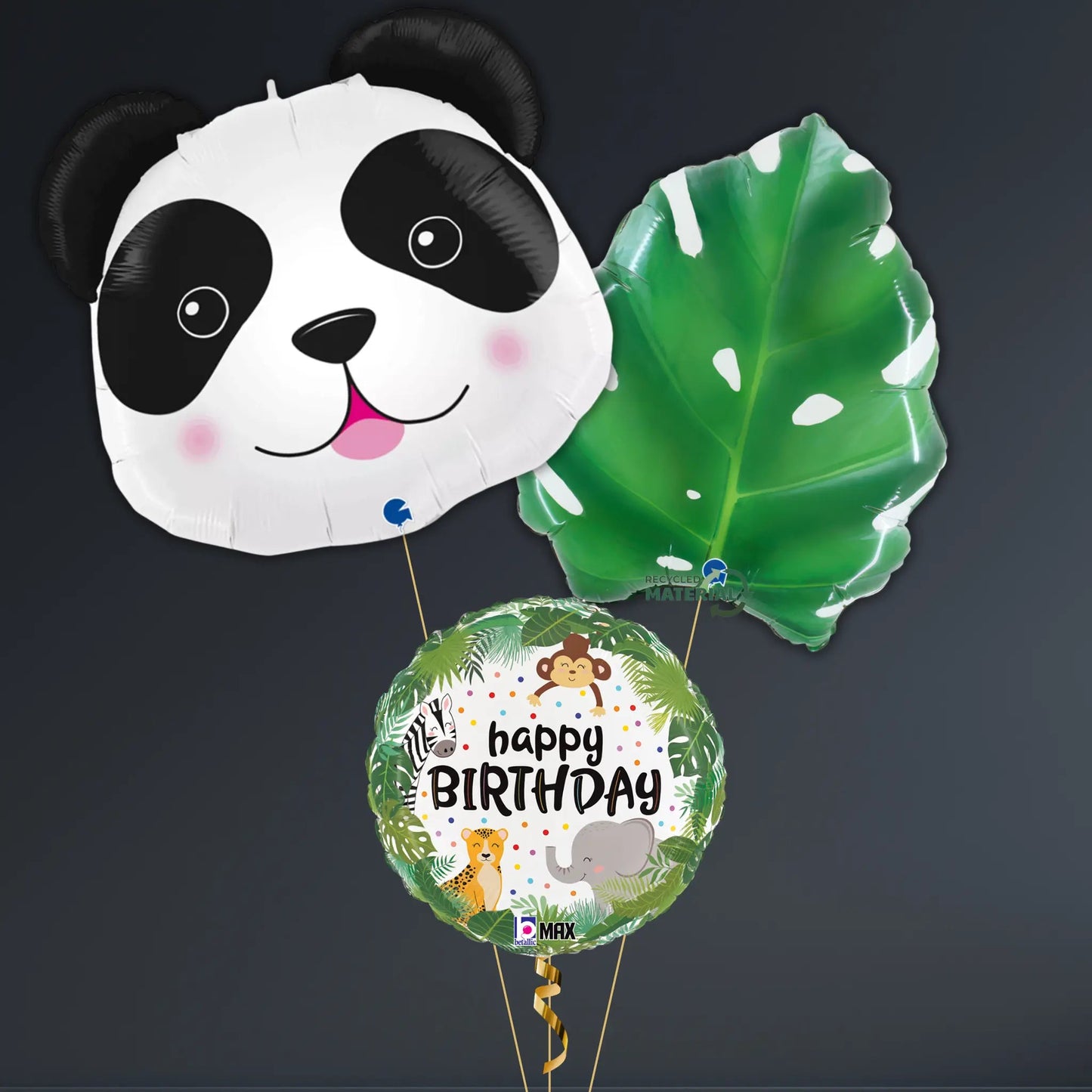 Panda & Jungle Animal Birthday Balloon Package – Recycled Foil | The Party Hut Cheltenham