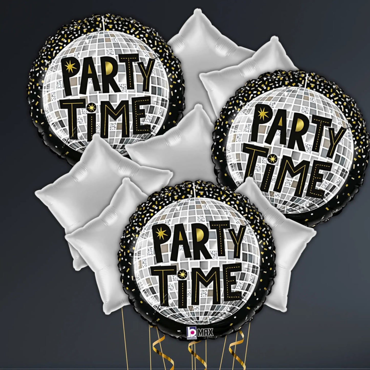 Party Time Balloon Package – Disco Ball Celebration Style | The Party Hut Cheltenham