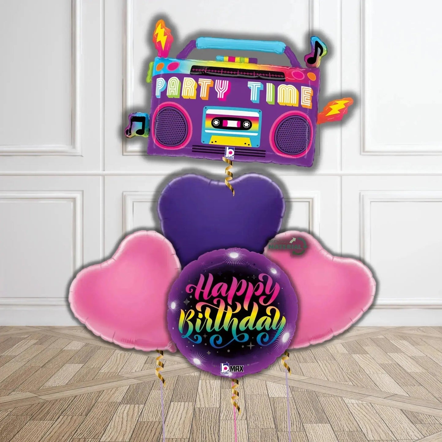 Party Time Boombox Birthday Balloon Bouquet | The Party Hut Cheltenham