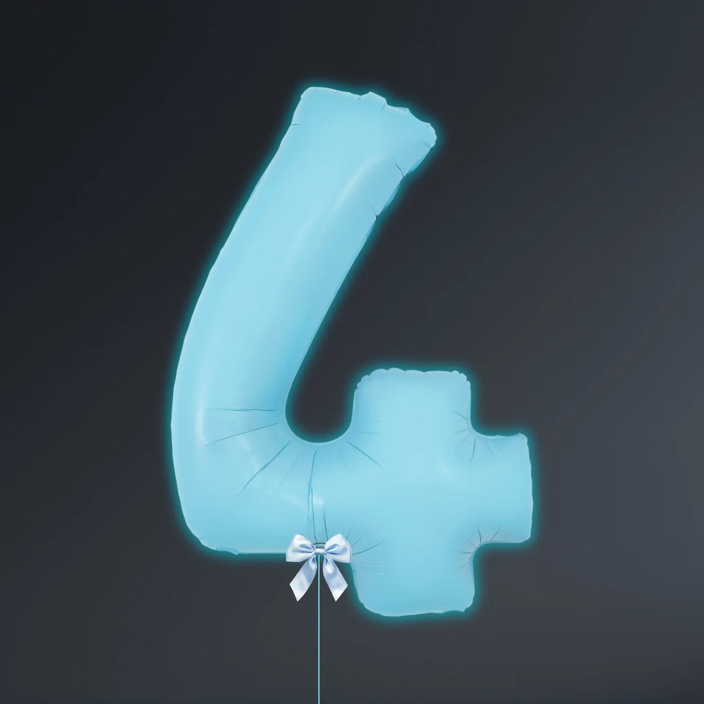Pastel Blue Foil Number Balloons 0 - 9 with Helium | The Party Hut Cheltenham