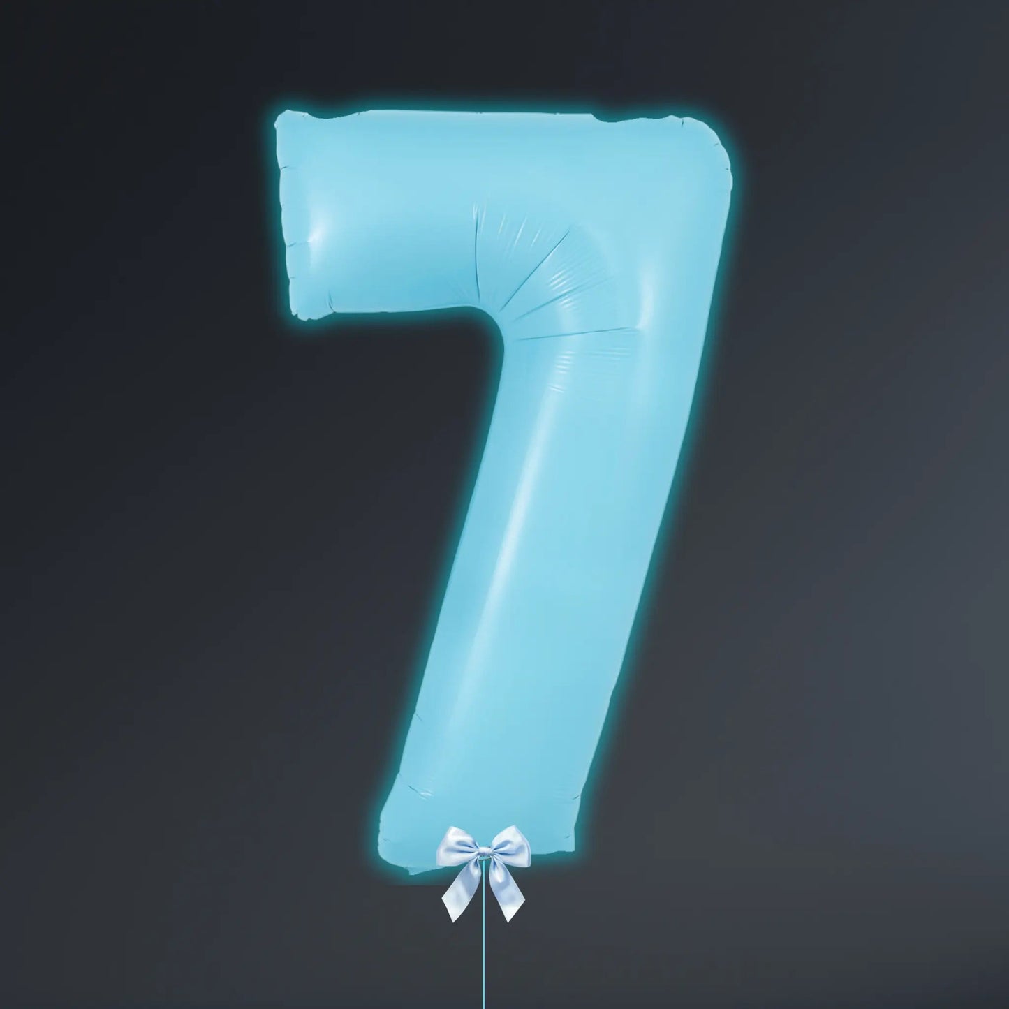 Pastel Blue Foil Number Balloons 0 - 9 with Helium | The Party Hut Cheltenham