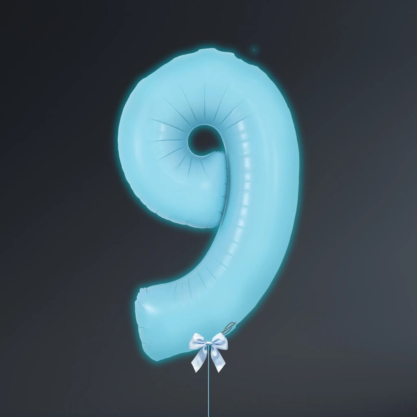 Pastel Blue Foil Number Balloons 0 - 9 with Helium | The Party Hut Cheltenham