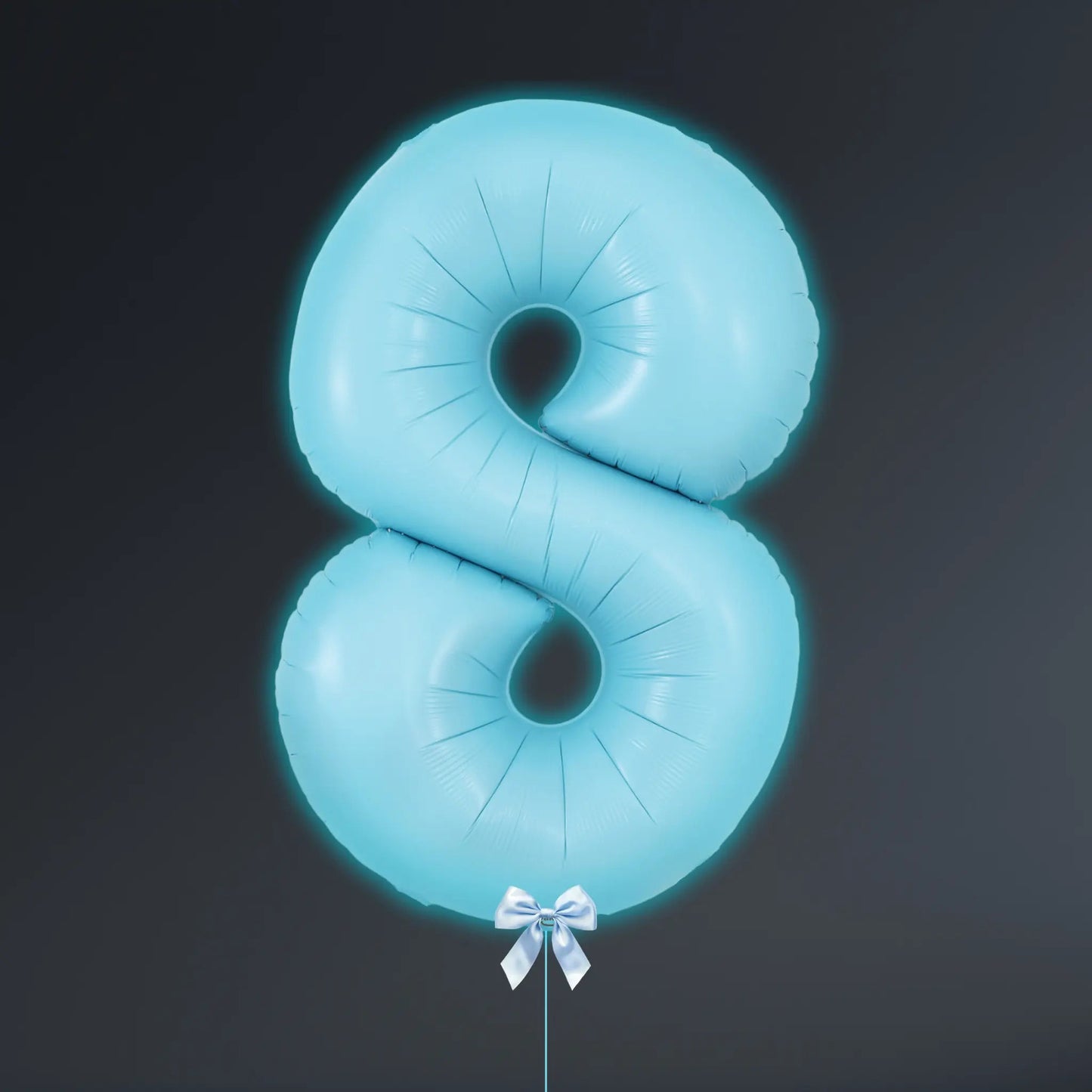 Pastel Blue Foil Number Balloons 0 - 9 with Helium | The Party Hut Cheltenham