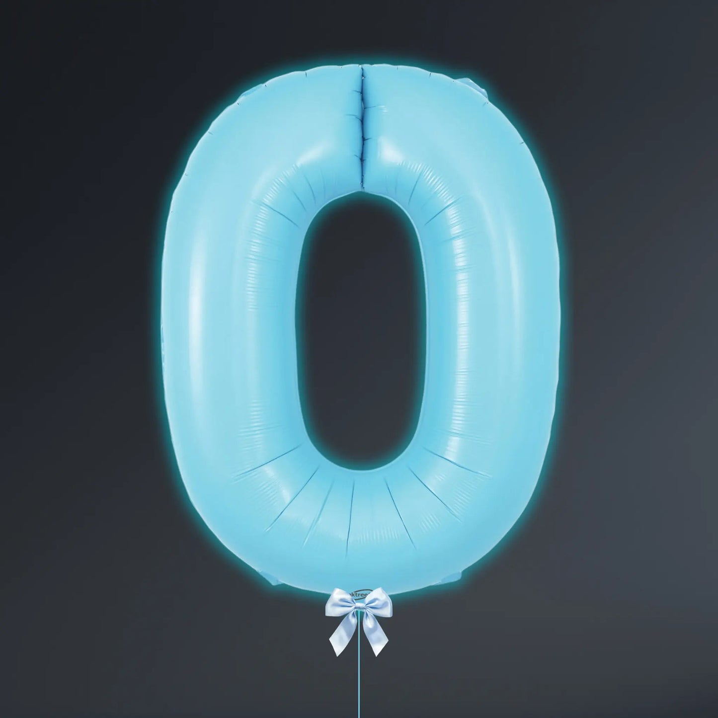Pastel Blue Foil Number Balloons 0 - 9 with Helium | The Party Hut Cheltenham
