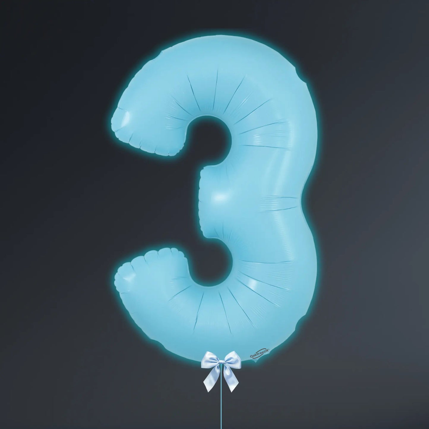 Pastel Blue Foil Number Balloons 0 - 9 with Helium | The Party Hut Cheltenham