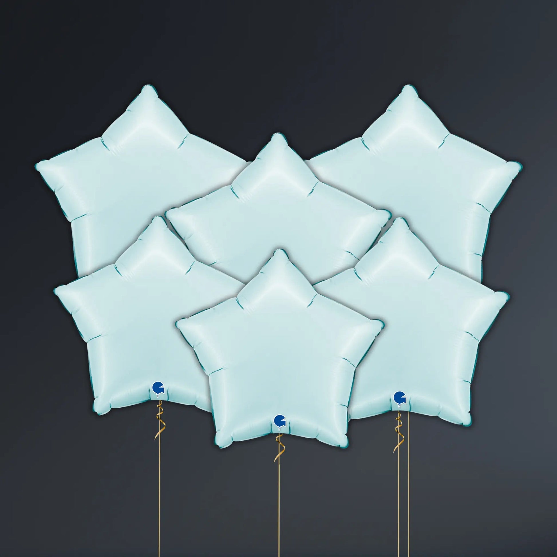 Pastel Blue Star Balloon Package - Helium Filled