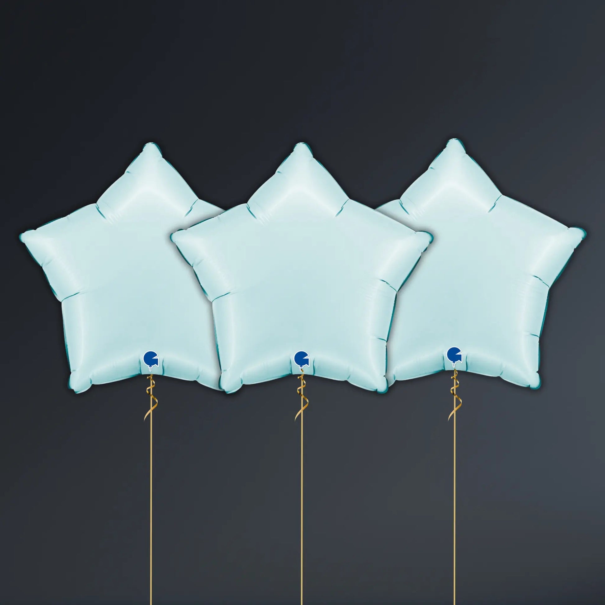 Pastel Blue Star Balloon Package - Helium Filled