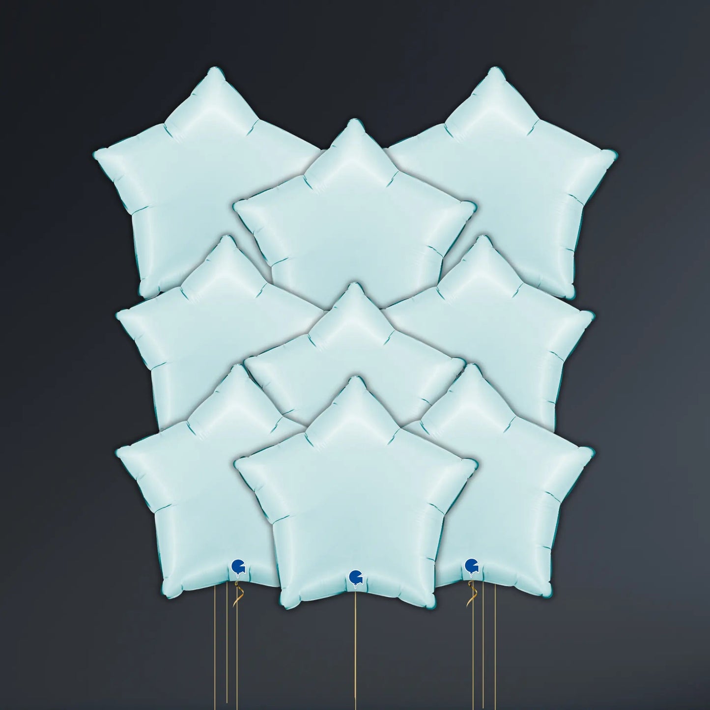 Pastel Blue Star Balloon Package - Helium Filled | The Party Hut Cheltenham