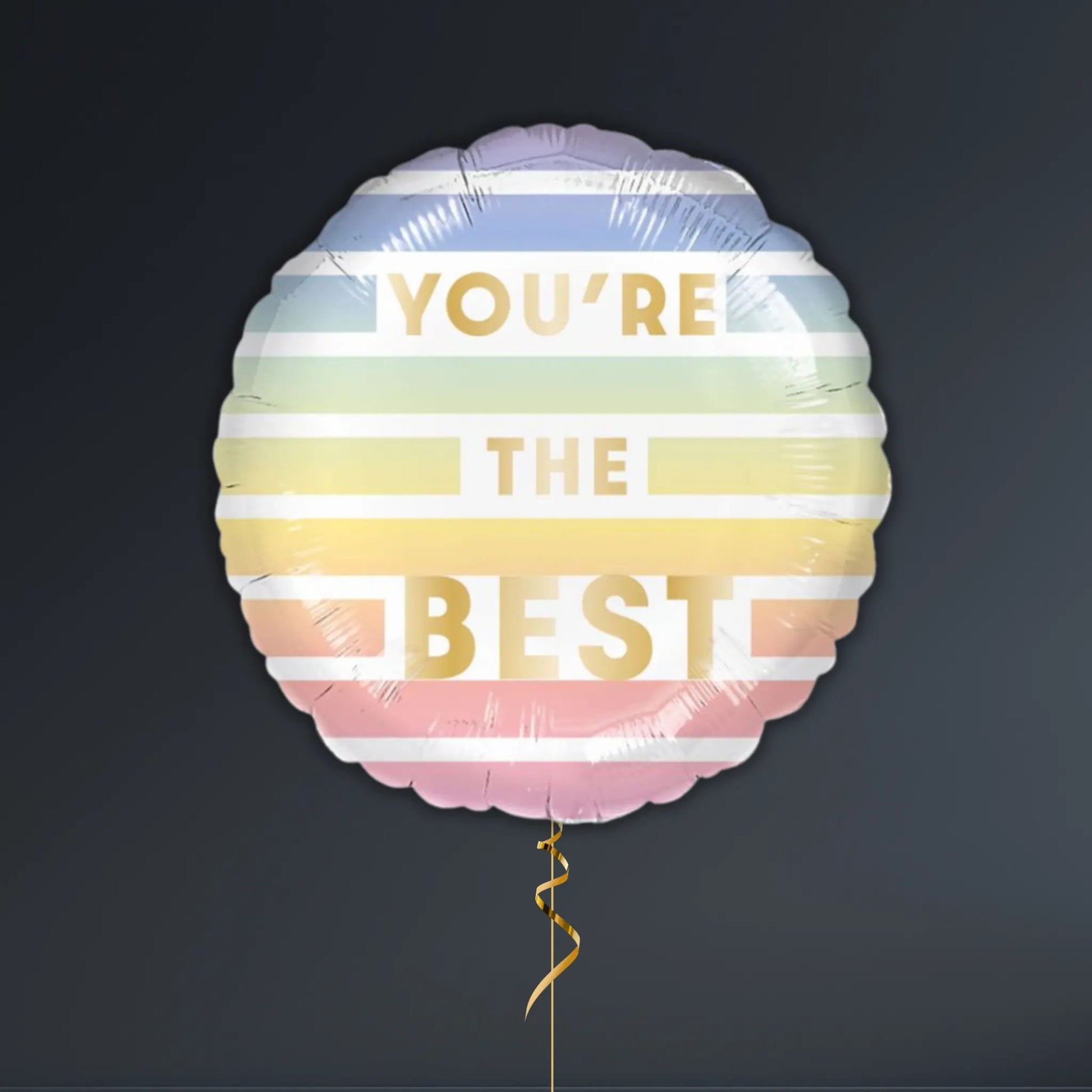 Pastel "You're The Best" Foil Balloon – Helium-Filled & Weighted Gift