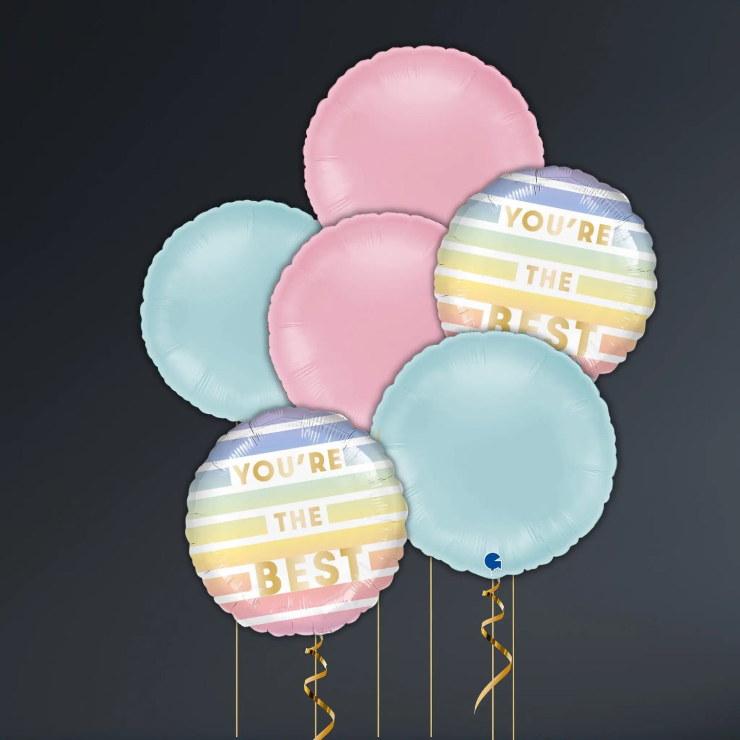 Pastel "You're The Best" Foil Balloon – Helium - Filled & Weighted Gift | The Party Hut Cheltenham