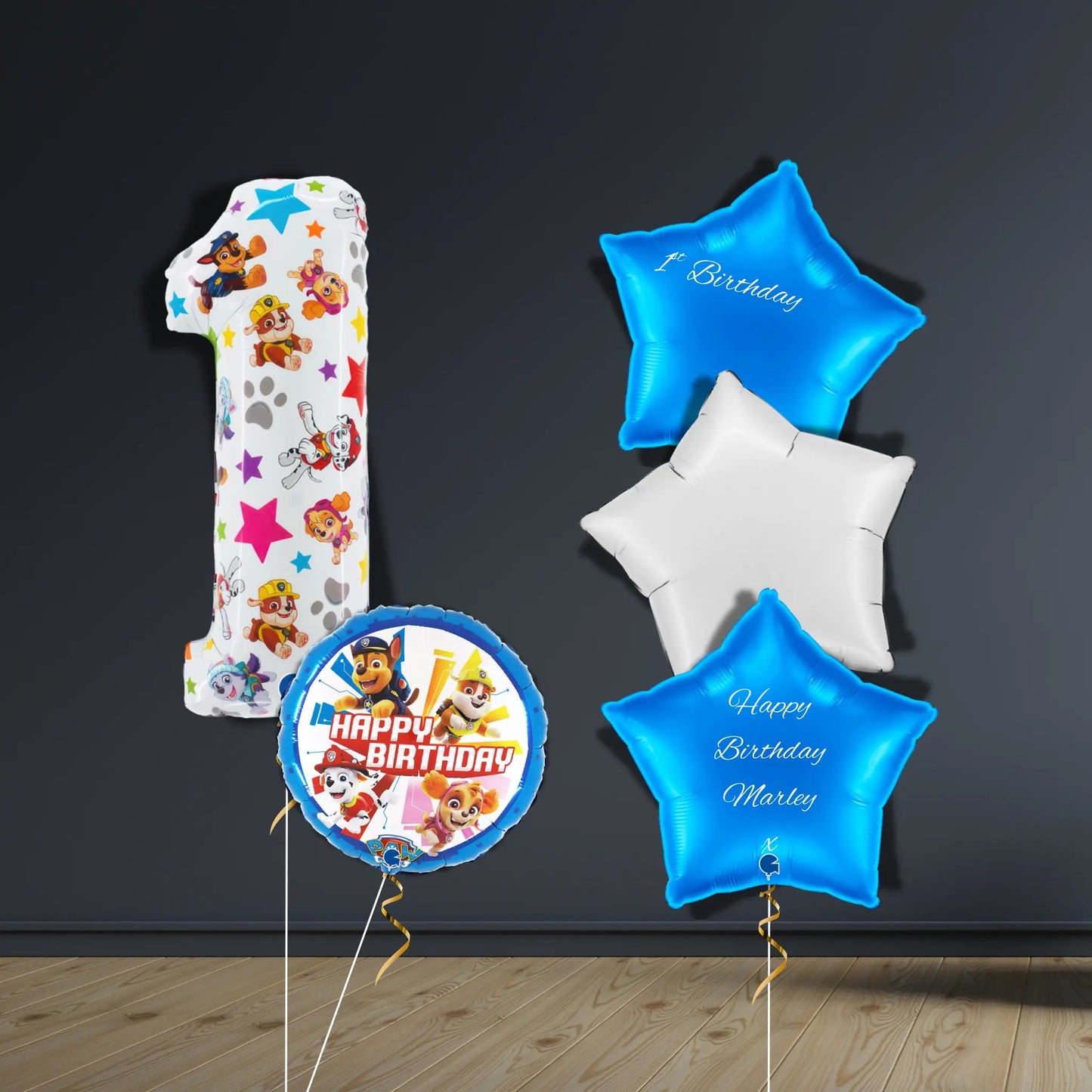 Paw Patrol 1st Birthday Balloon Bouquet | Helium | The Party Hut Cheltenham