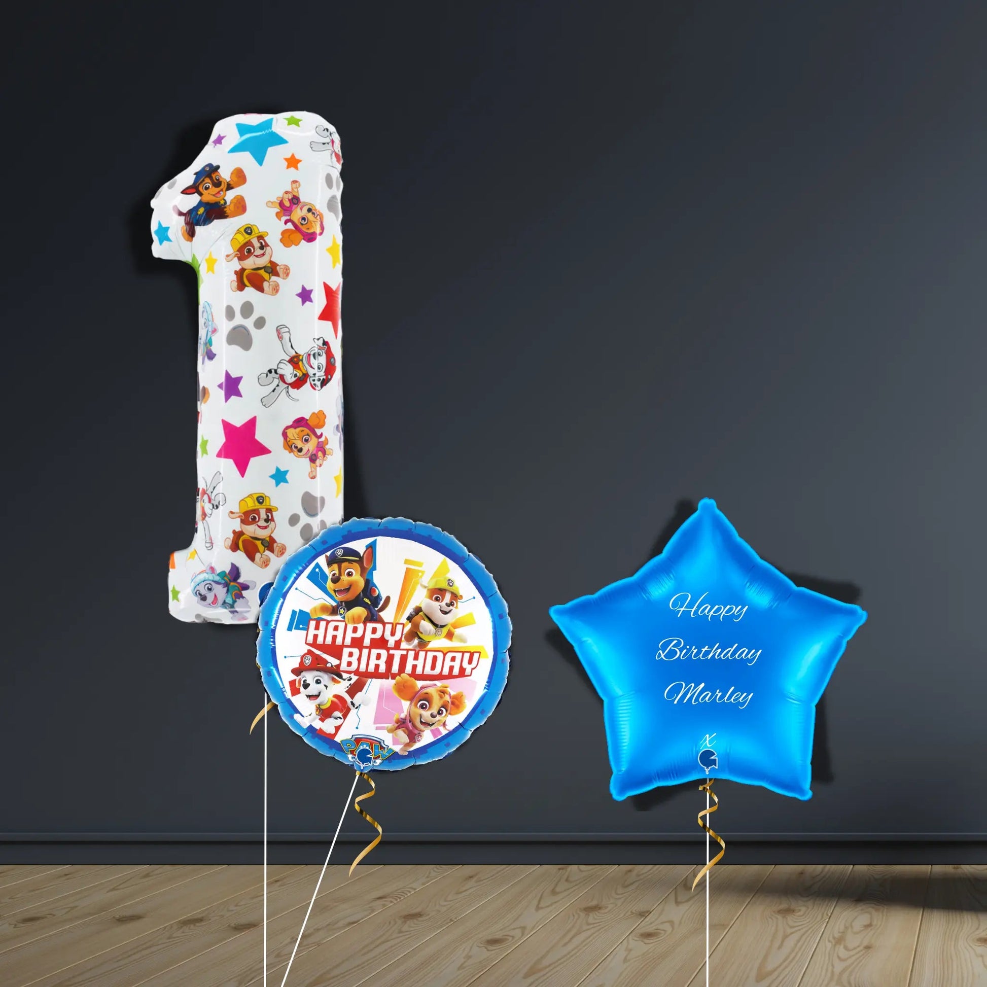 Paw Patrol 1st Birthday Balloon Bouquet | Helium