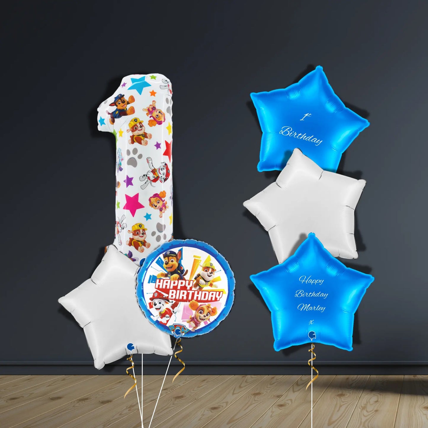Paw Patrol 1st Birthday Balloon Bouquet | Helium | The Party Hut Cheltenham