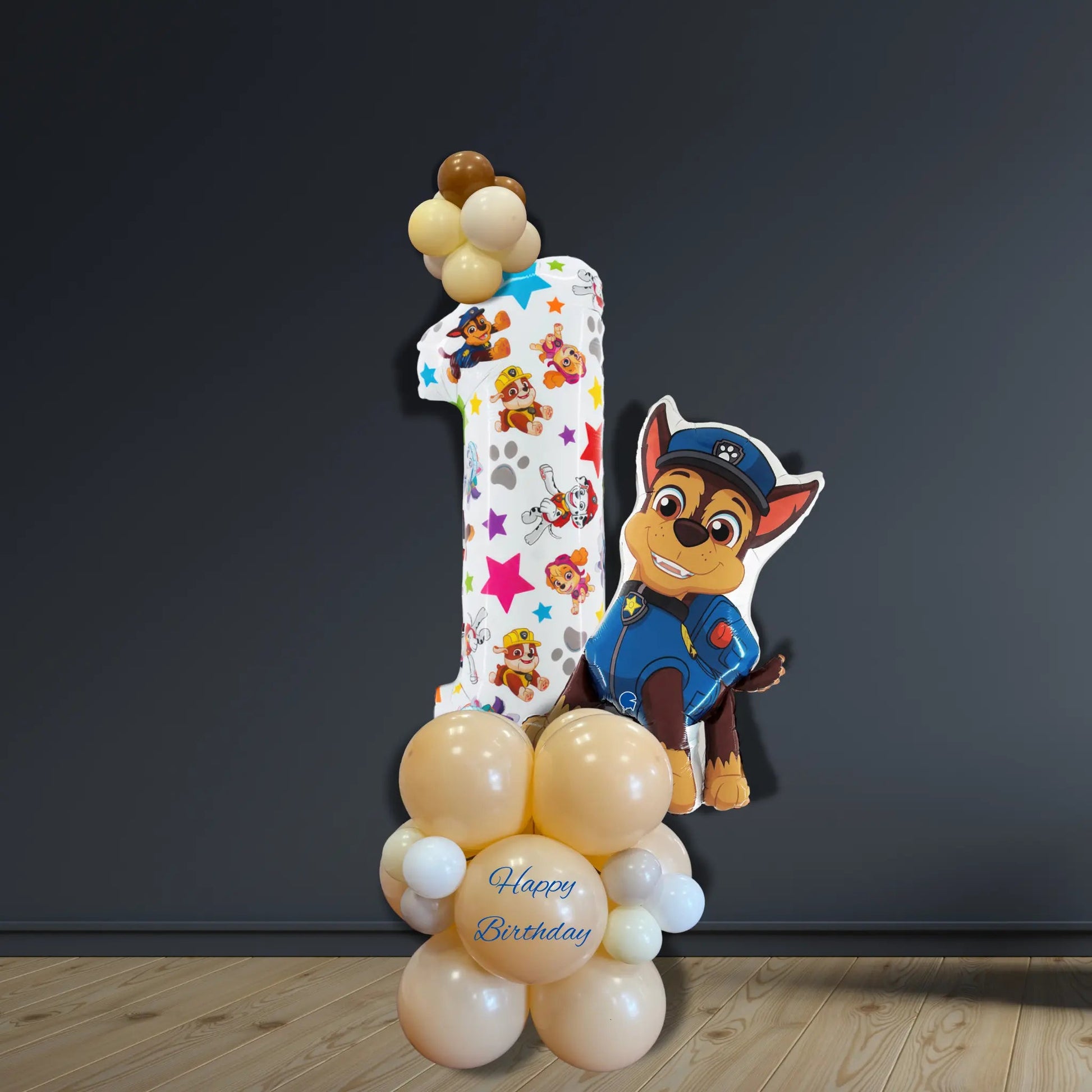 Paw Patrol Number 1 Balloon Stack | Air-Filled Display