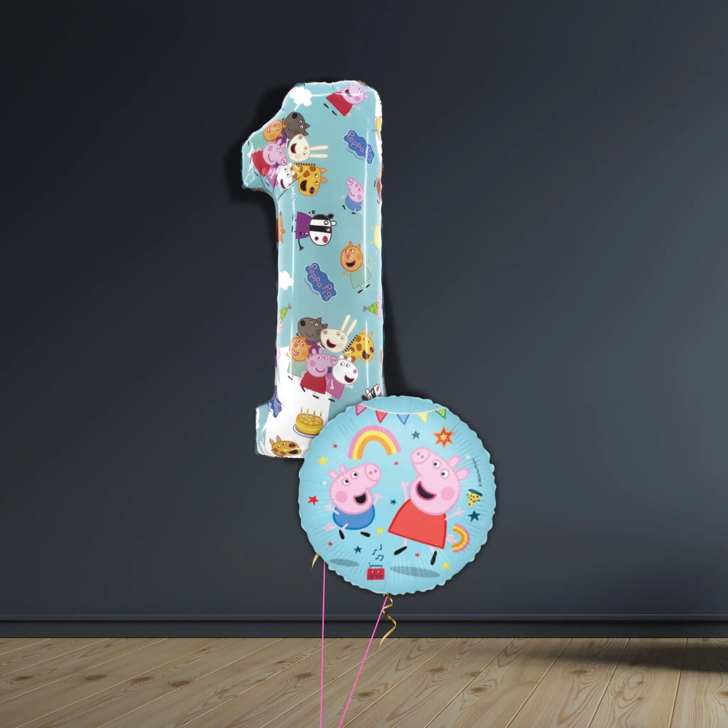 Peppa Pig 1st Birthday Balloon Bouquet | Helium | The Party Hut Cheltenham