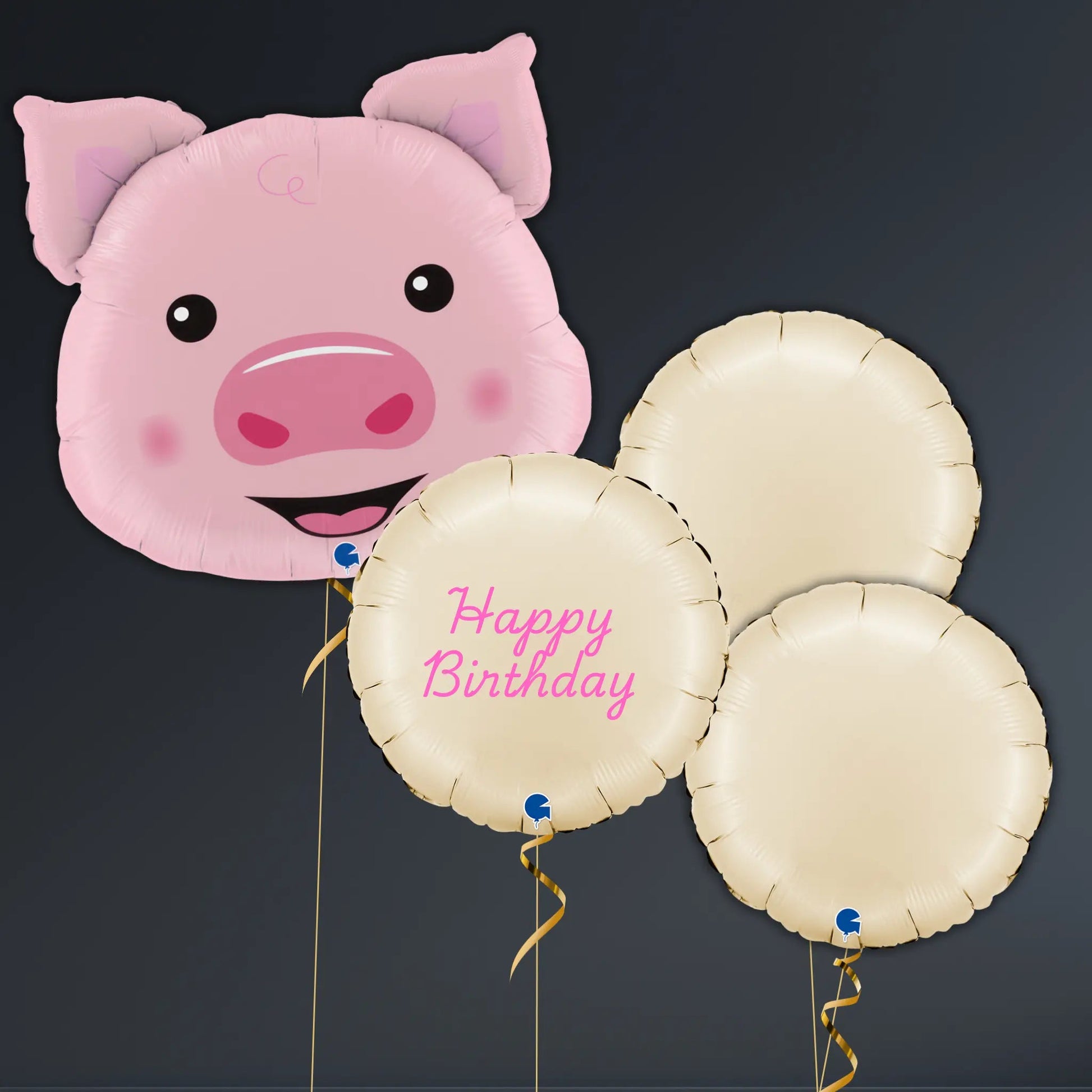 Pig Face Birthday Balloon Package – Pink & Pastel Farm Theme