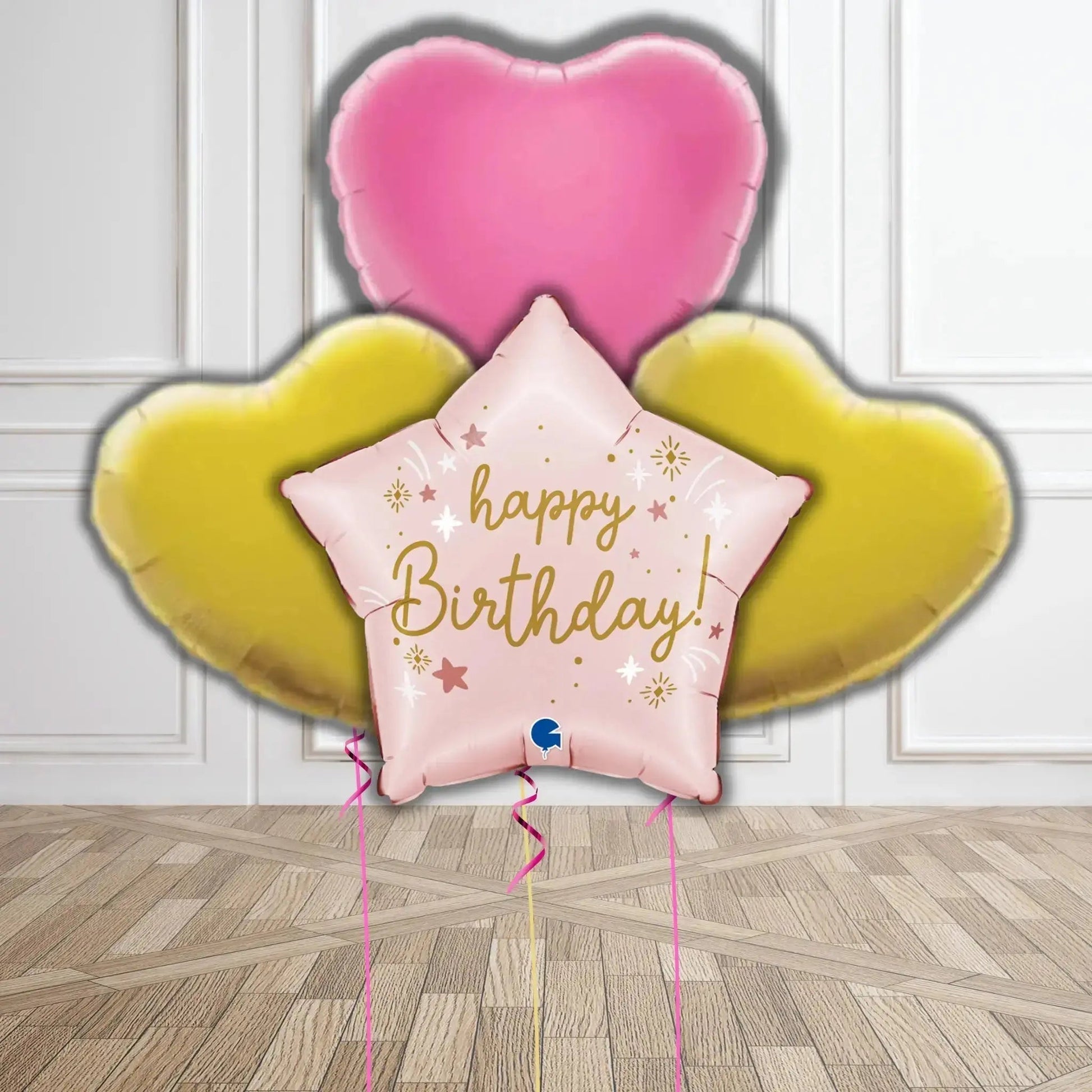 Pink Dinosaur Princess Birthday Balloon Bouquet