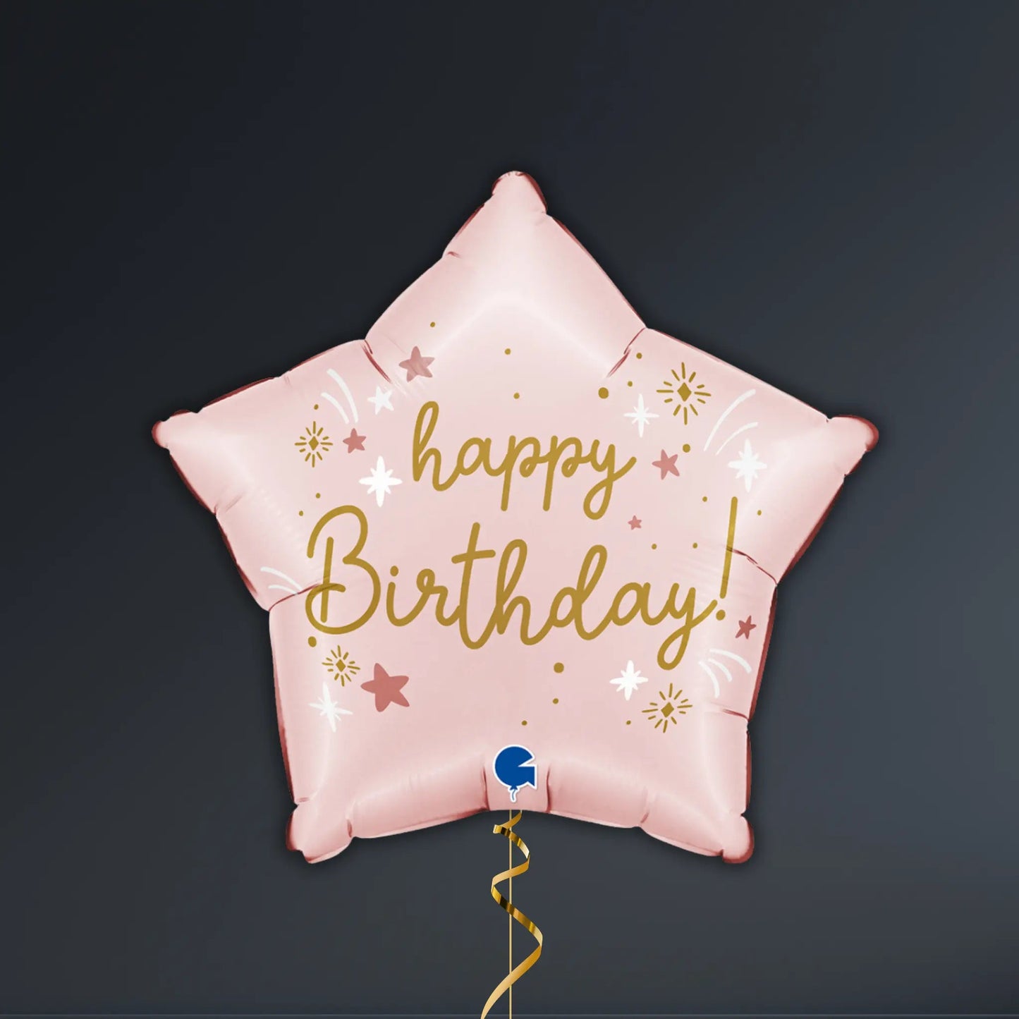 Pink & Gold Star Happy Birthday Balloon Package – Foil Balloon Bundle | The Party Hut Cheltenham