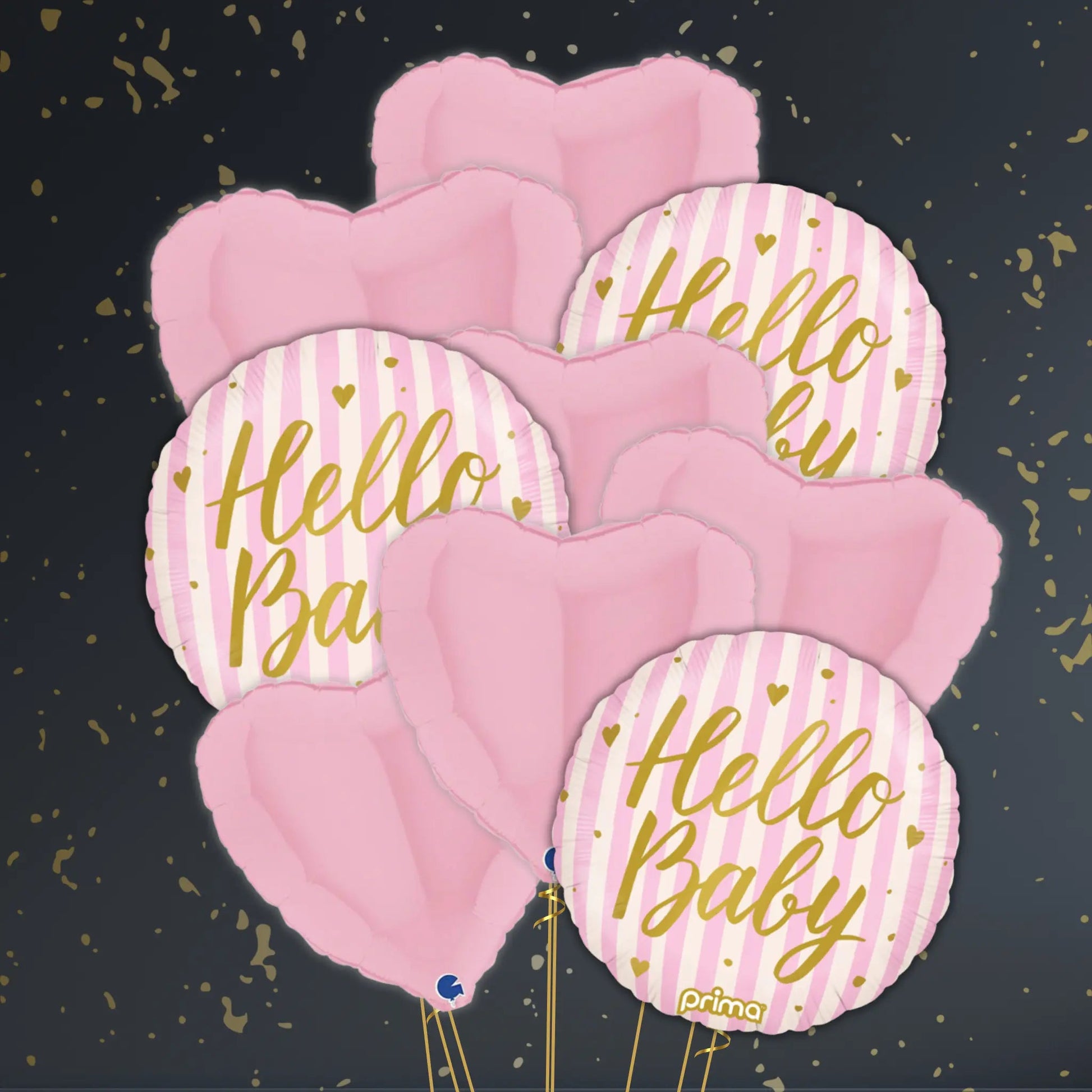 Hello Baby Girl Balloon Package - Helium Filled