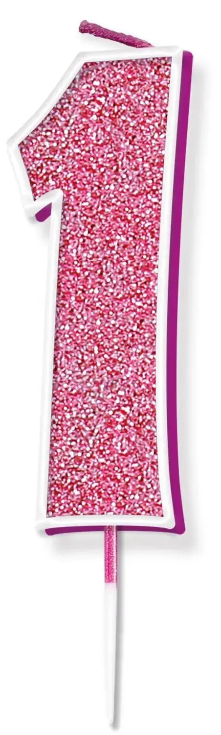Pink No.1 Cake Candle | The Party Hut Cheltenham