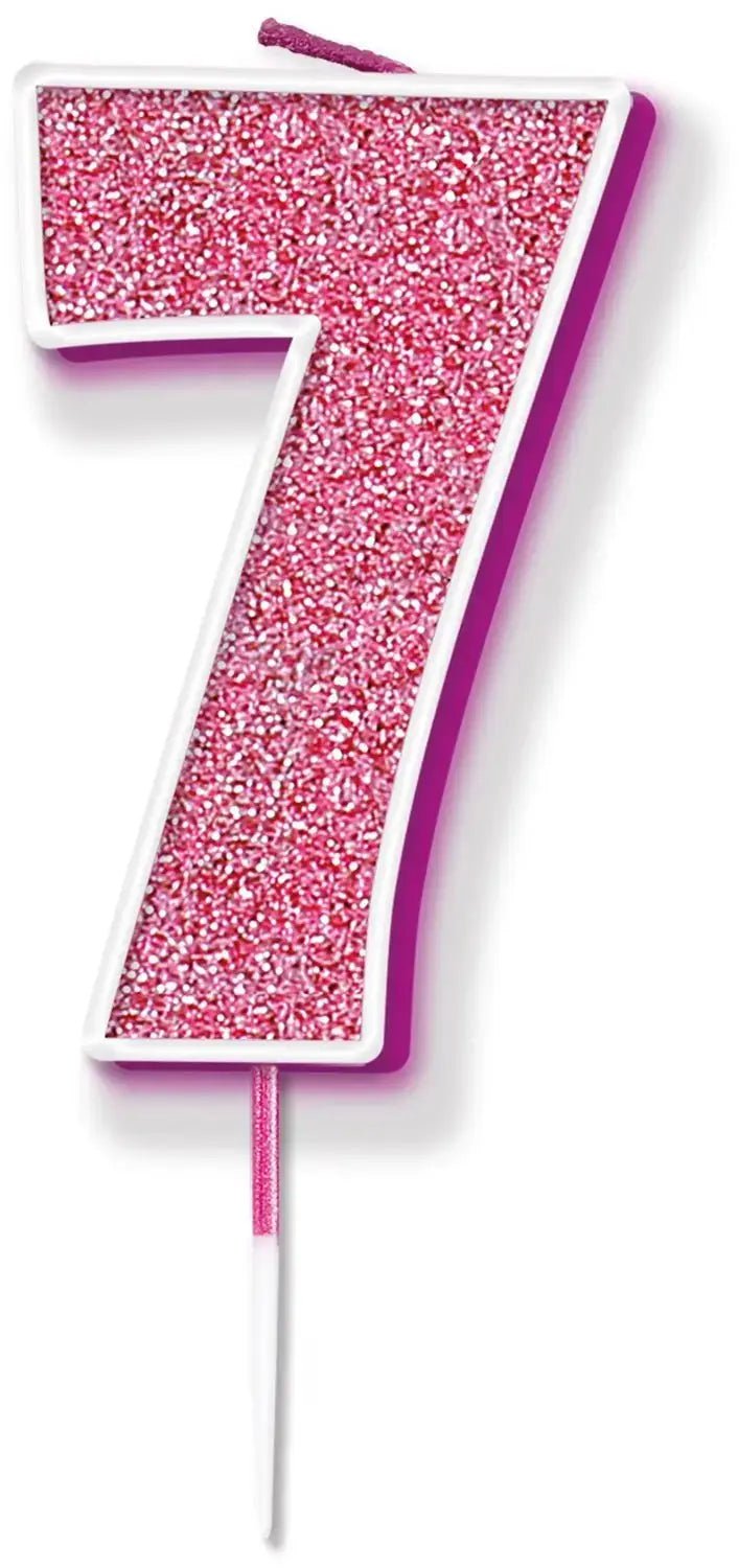Pink No.7 Cake Candle | The Party Hut Cheltenham