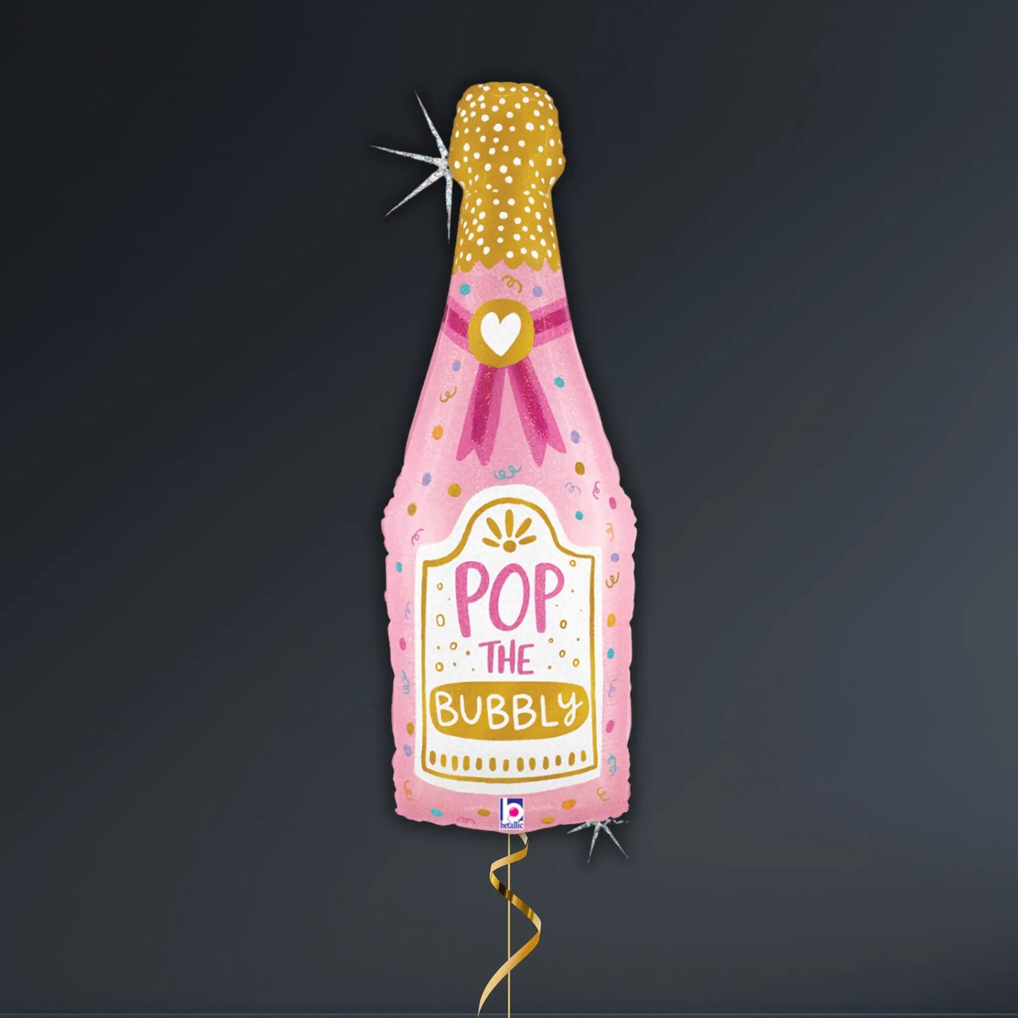 Pop the Bubbly Birthday Balloon Package – Pink & Gold Foil Set | The Party Hut Cheltenham