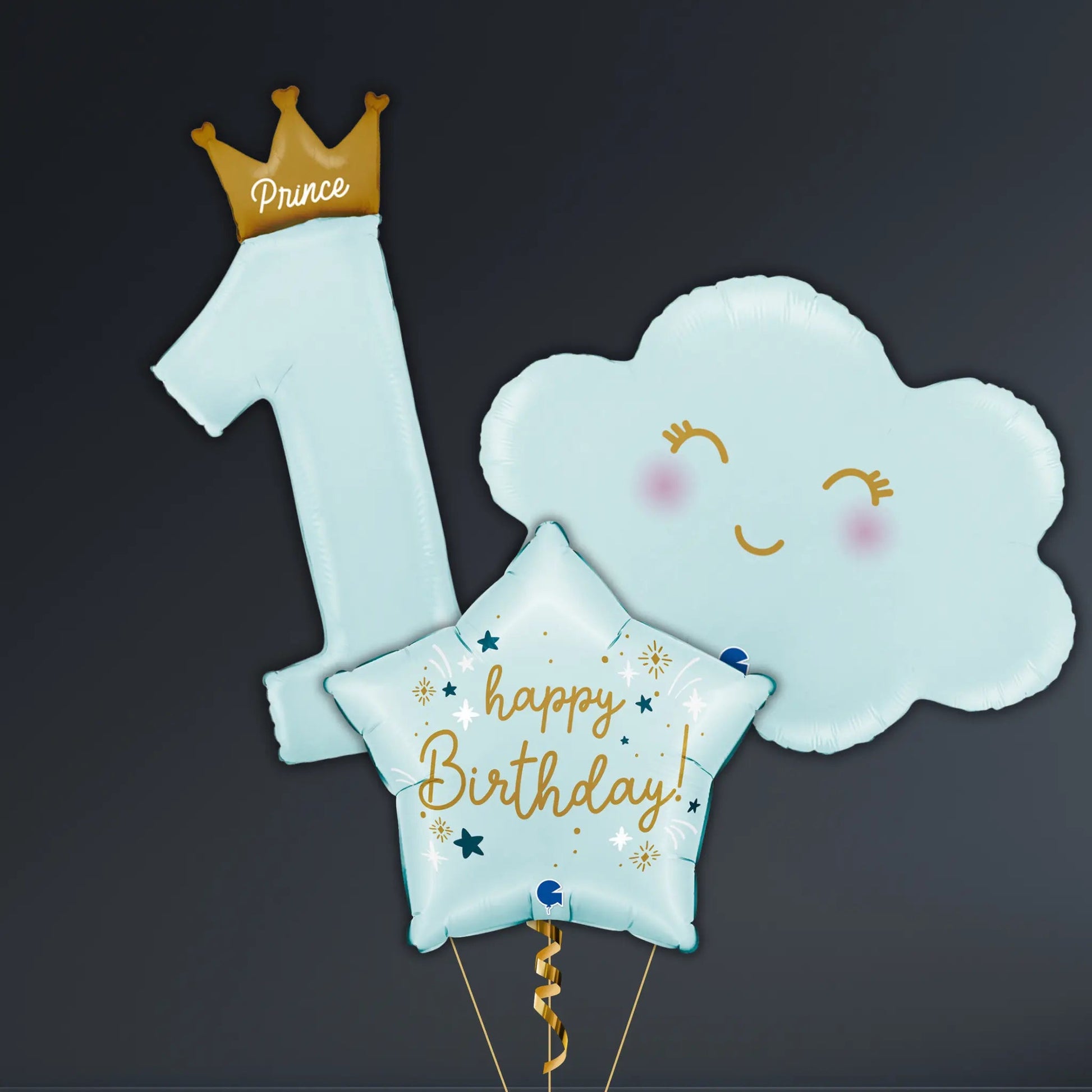 Prince 1st Birthday Balloon Package