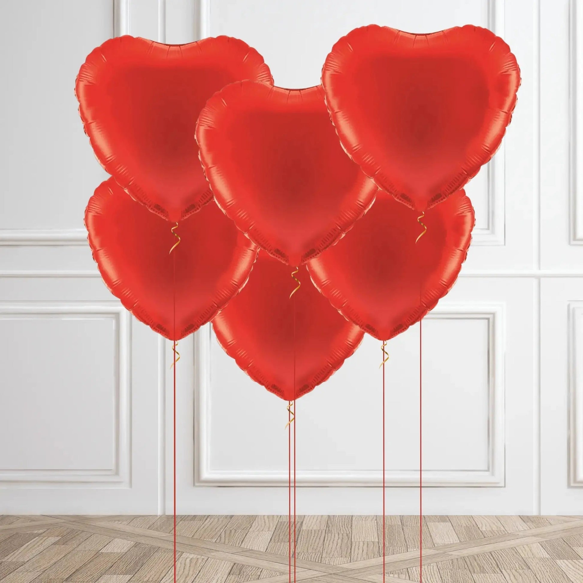 Romantic Red Heart Helium Balloon Bouquet – Perfect for Any Occasion