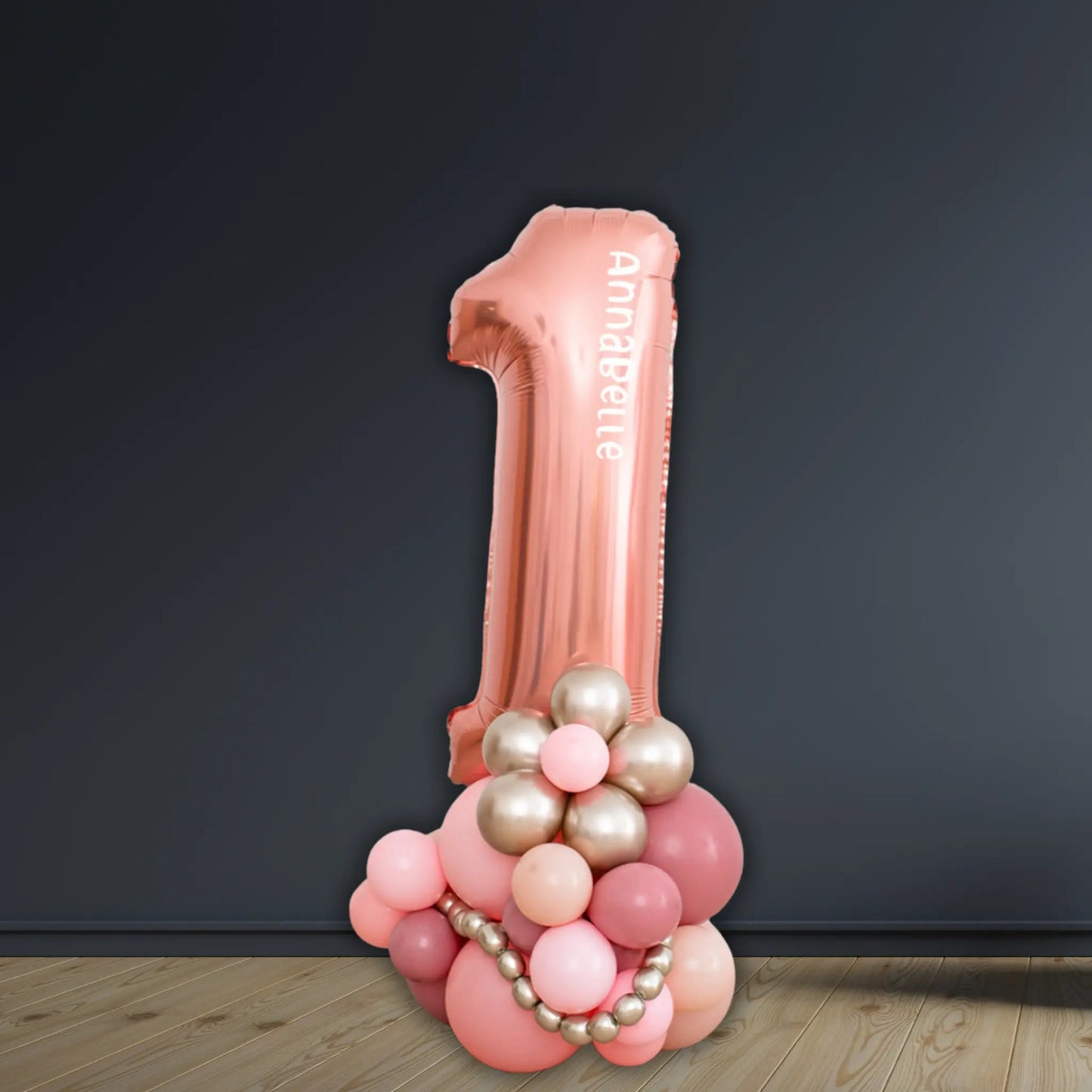 Rose Gold Luxury Number Balloon Stacks 1 - 9 | Party Decor | The Party Hut Cheltenham