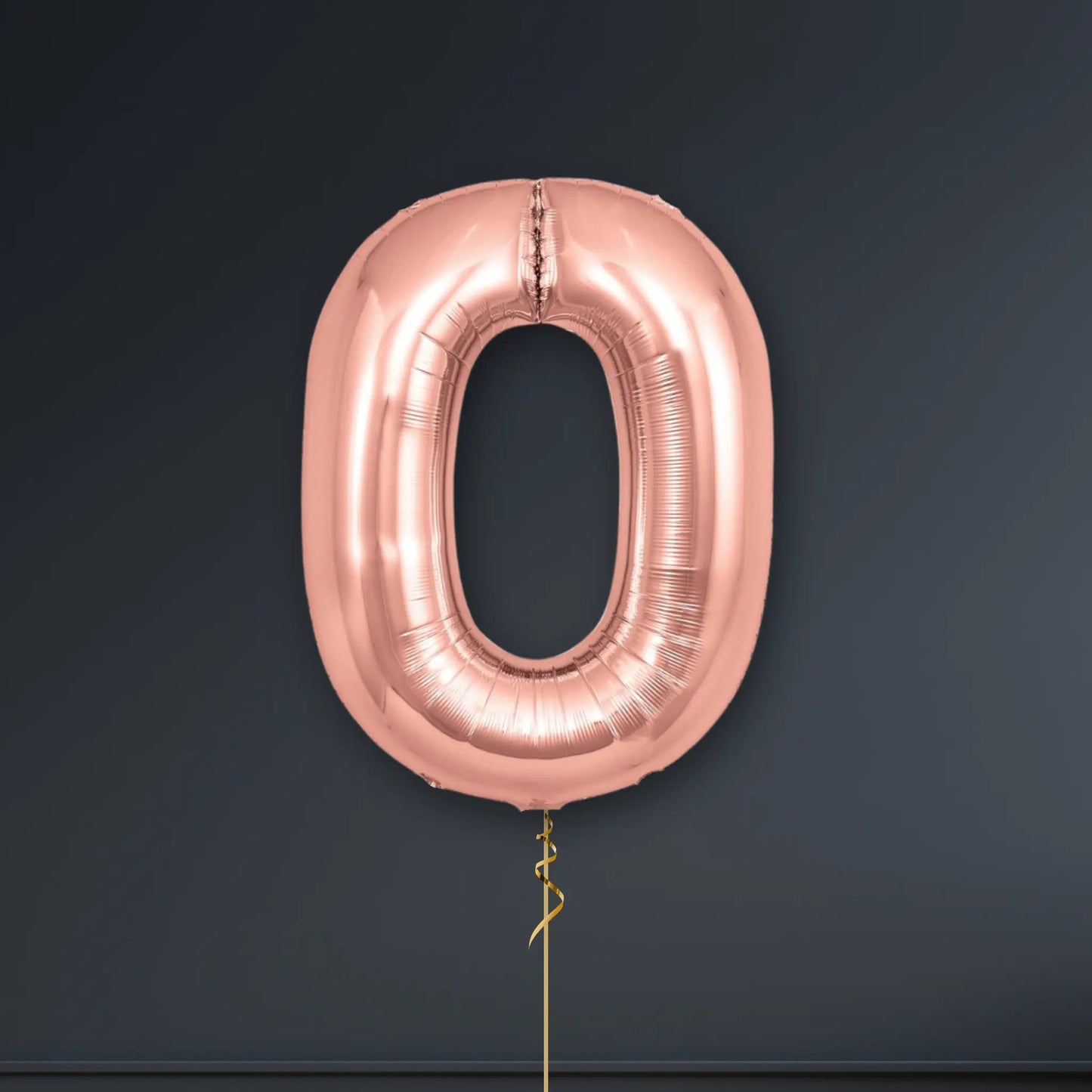 Rose Gold Number Balloons - 34", With Helium | The Party Hut Cheltenham