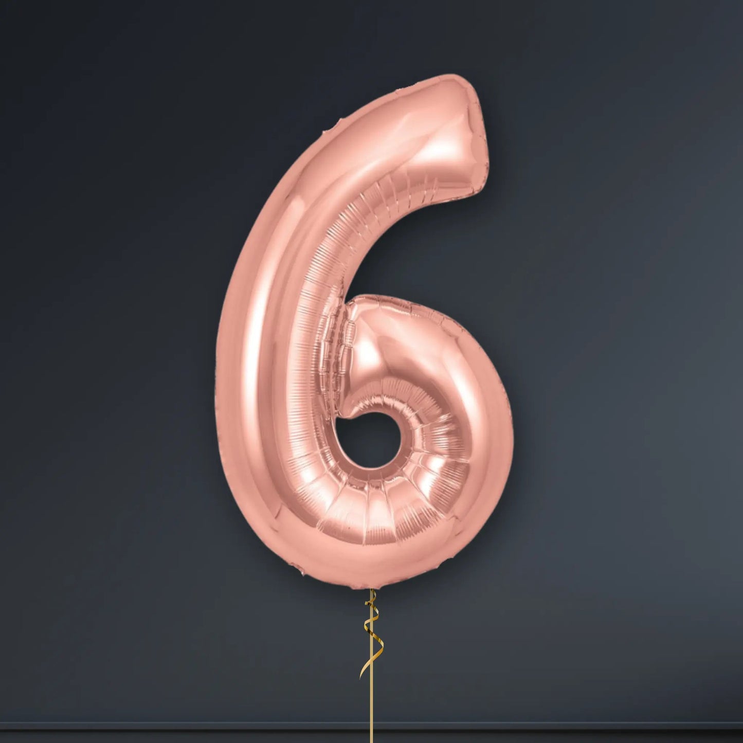 Rose Gold Number Balloons - 34", With Helium | The Party Hut Cheltenham