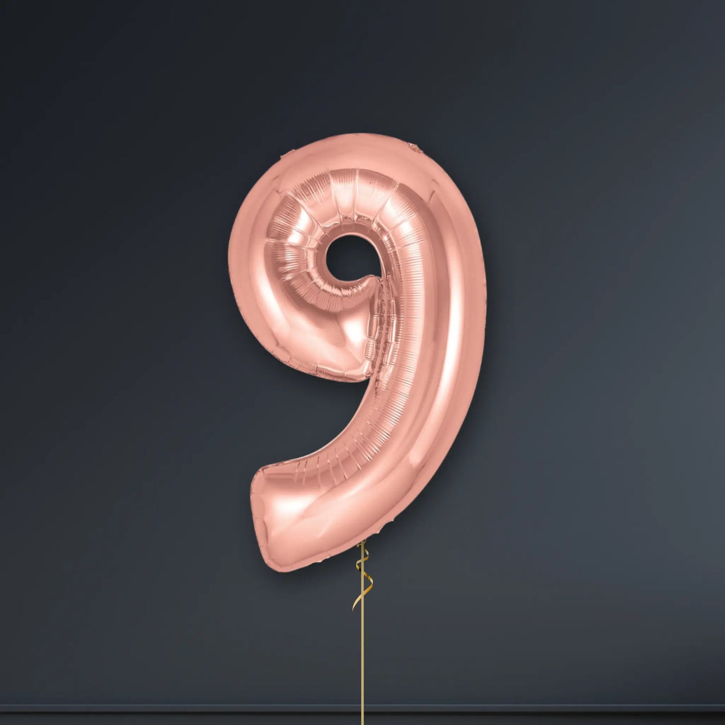 Rose Gold Number Balloons - 34", With Helium | The Party Hut Cheltenham
