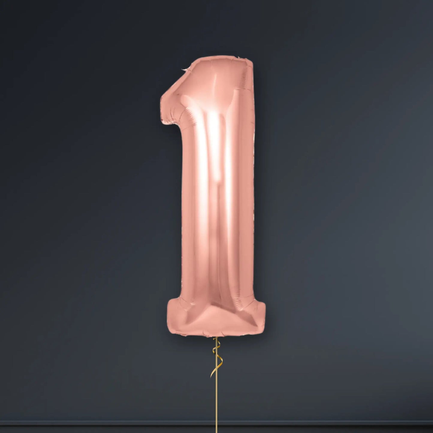 Rose Gold Number Balloons - 34", With Helium | The Party Hut Cheltenham