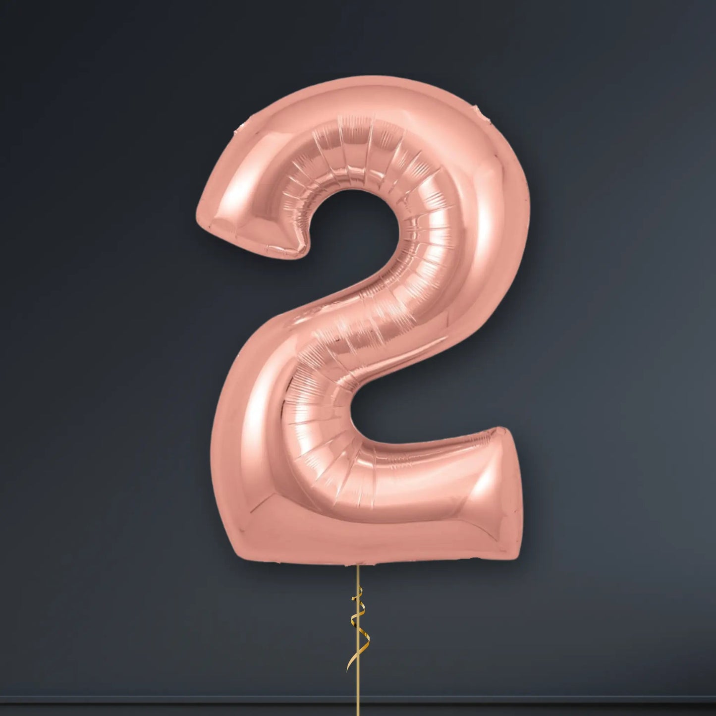 Rose Gold Number Balloons - 34", With Helium | The Party Hut Cheltenham