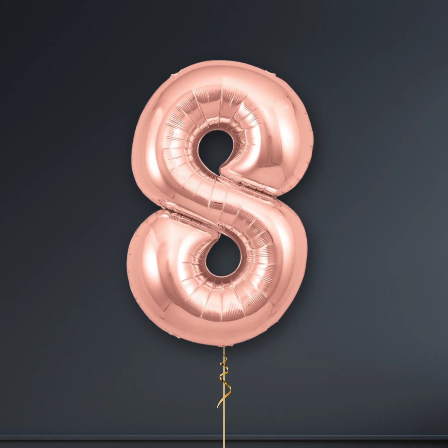 Rose Gold Number Balloons - 34", With Helium | The Party Hut Cheltenham