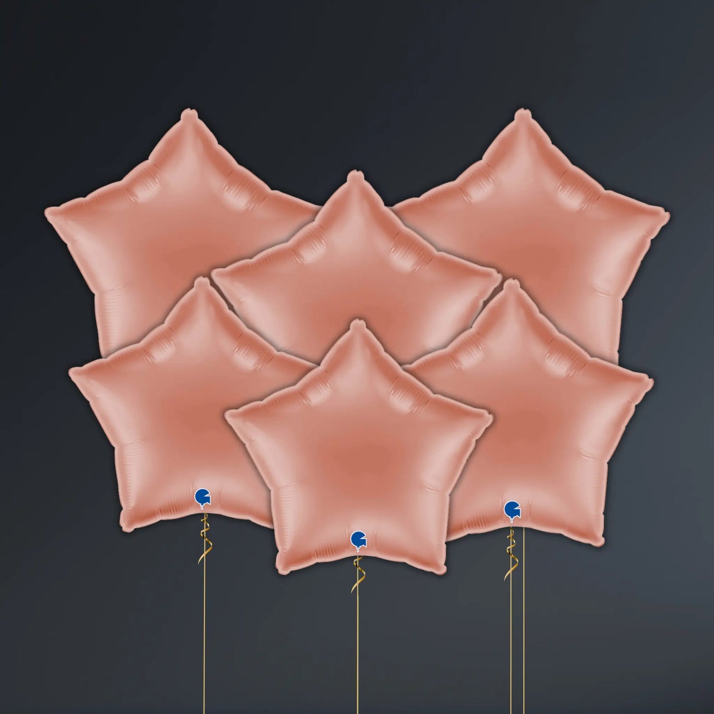 Rose Gold Star Balloon Package - Helium Filled | The Party Hut Cheltenham