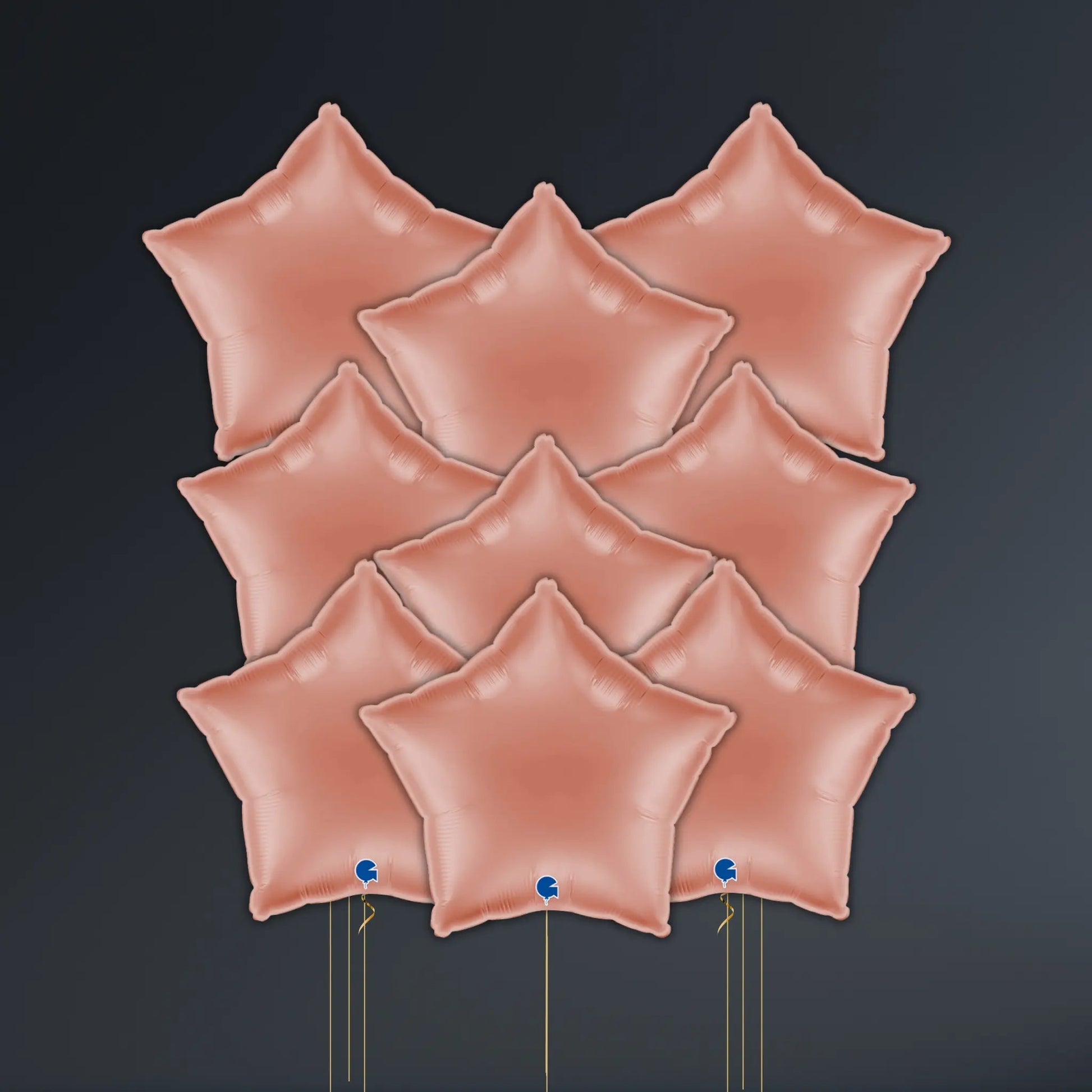Rose Gold Star Balloon Package - Helium Filled