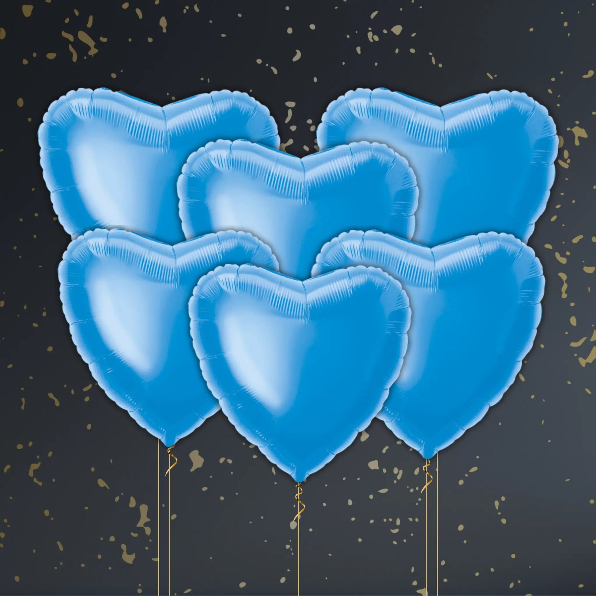 Royal Blue Heart Balloon Package - Helium Filled