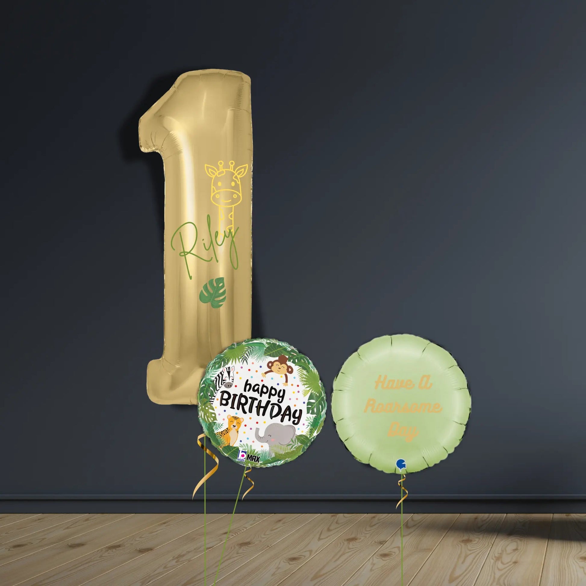 Safari Jungle 1st Birthday Balloon Package | Helium