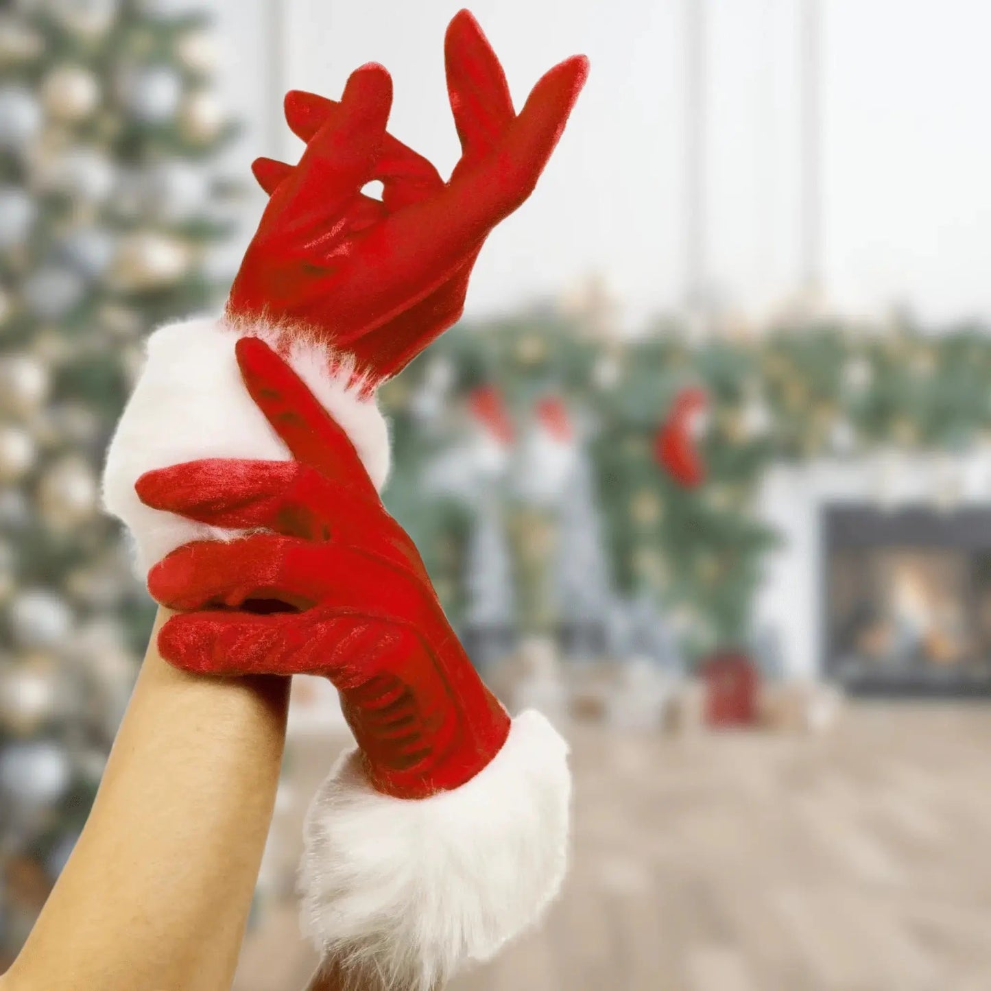 Santa Gloves – Red Gloves for the Perfect Festive Look | The Party Hut Cheltenham