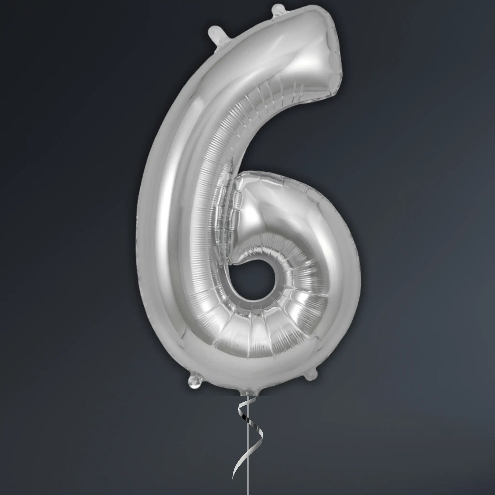 Silver Number Balloon 34" – Helium Included