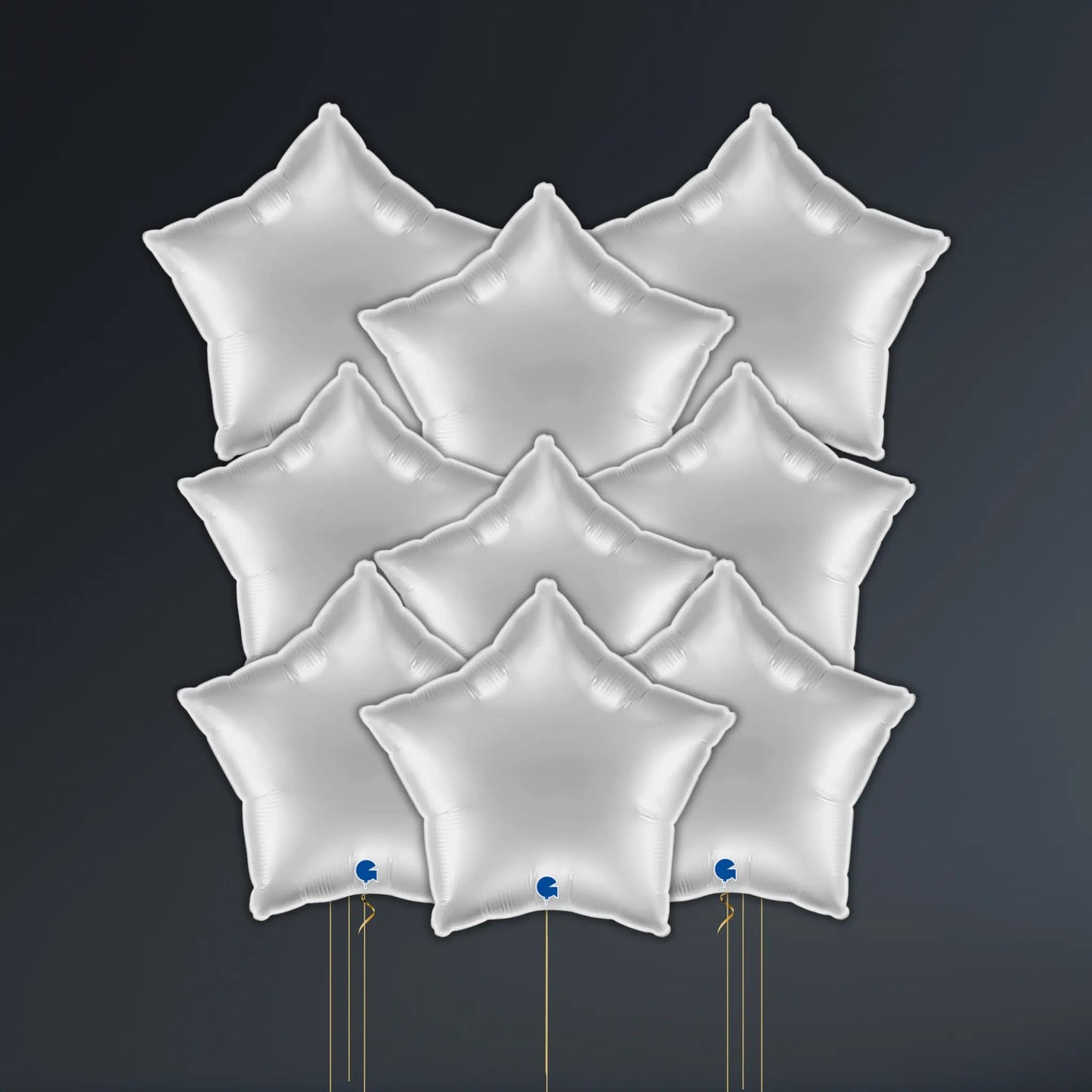 Silver Star Foil Balloon Package - Helium Filled | The Party Hut Cheltenham