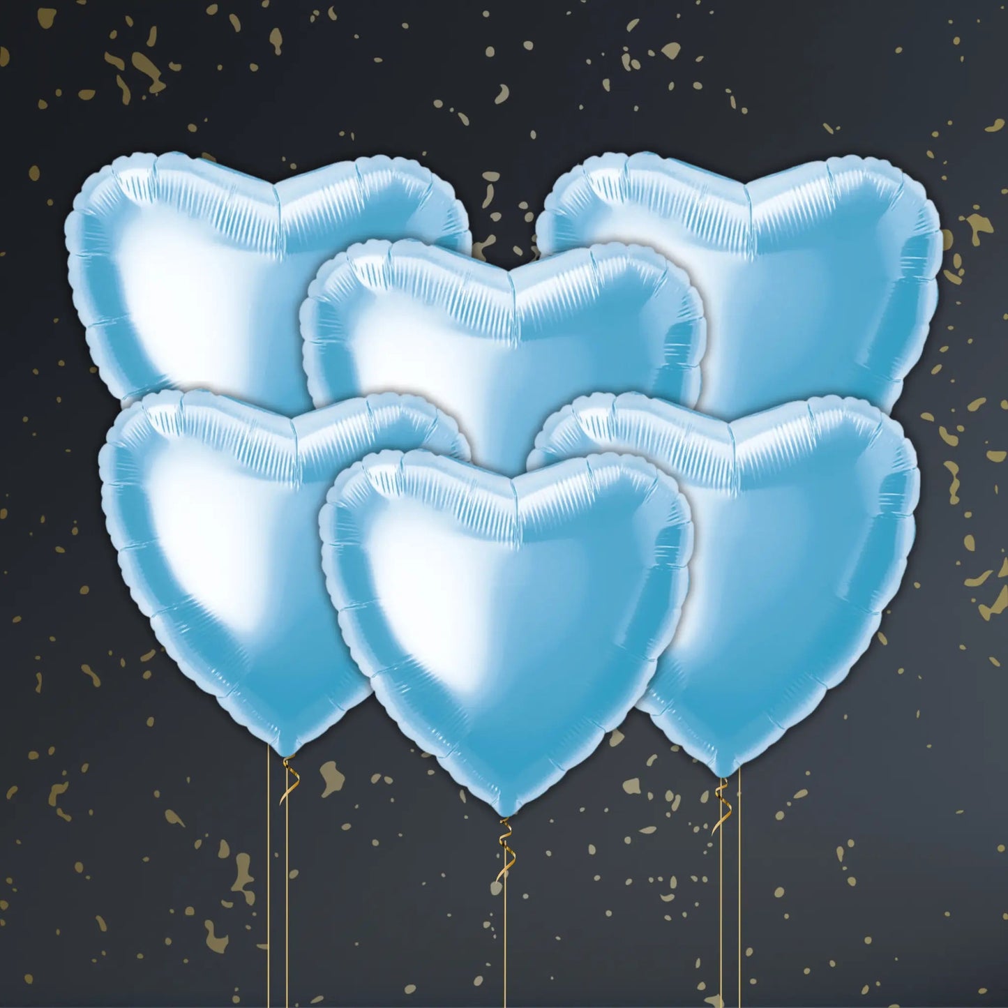 Baby Blue Heart Balloon Package - Helium Filled | The Party Hut Cheltenham