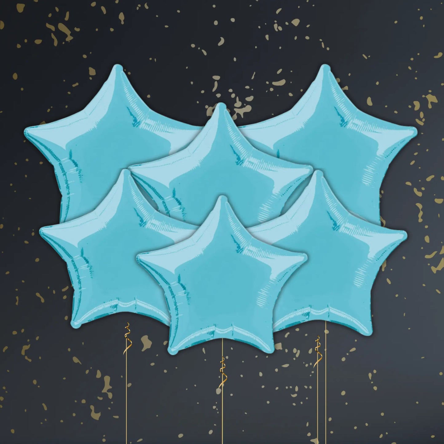 Baby Blue Star Balloon Package - Helium Filled | The Party Hut Cheltenham