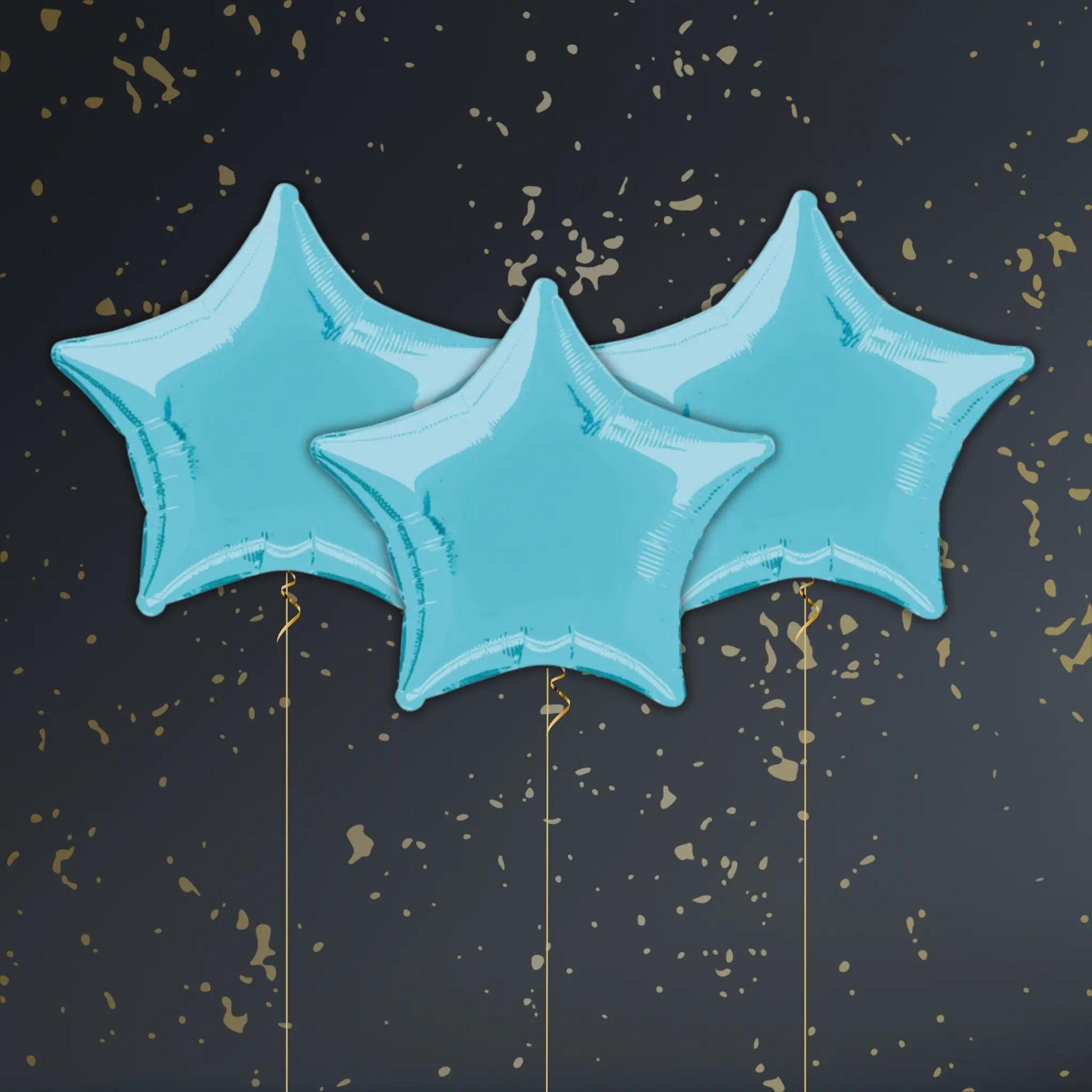 Baby Blue Star Balloon Package - Helium Filled